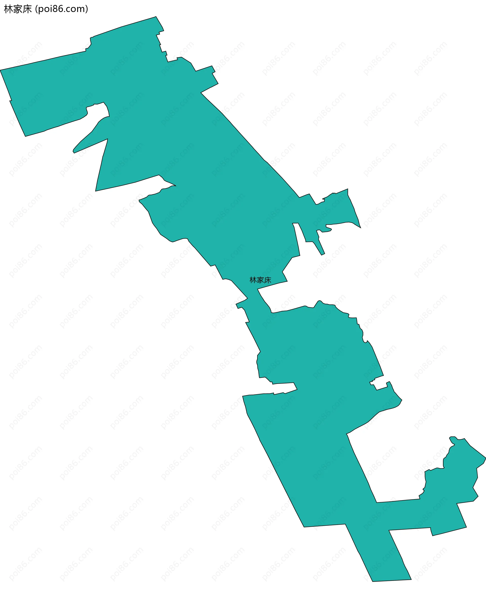 林家床边界地图