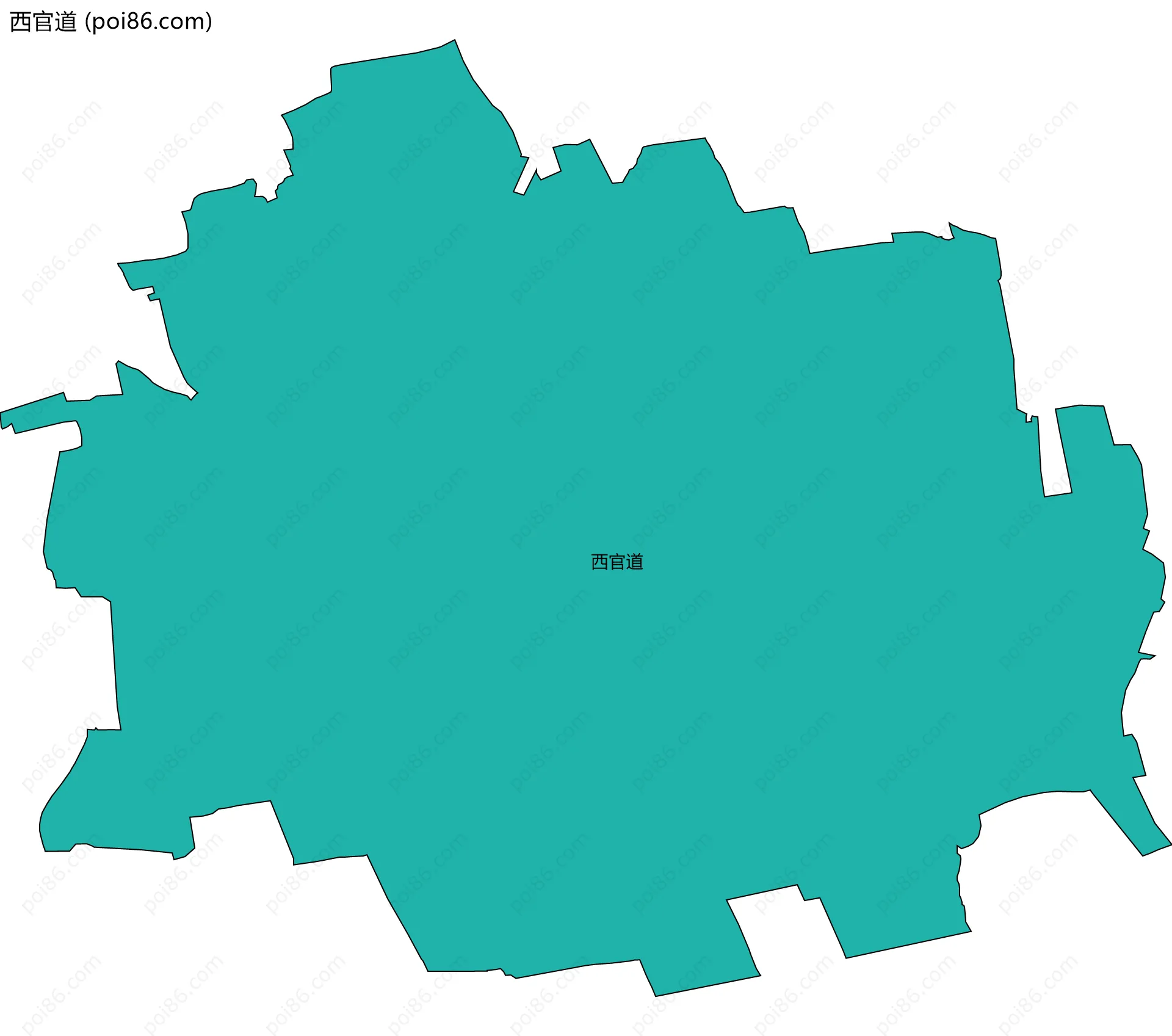 西官道边界地图