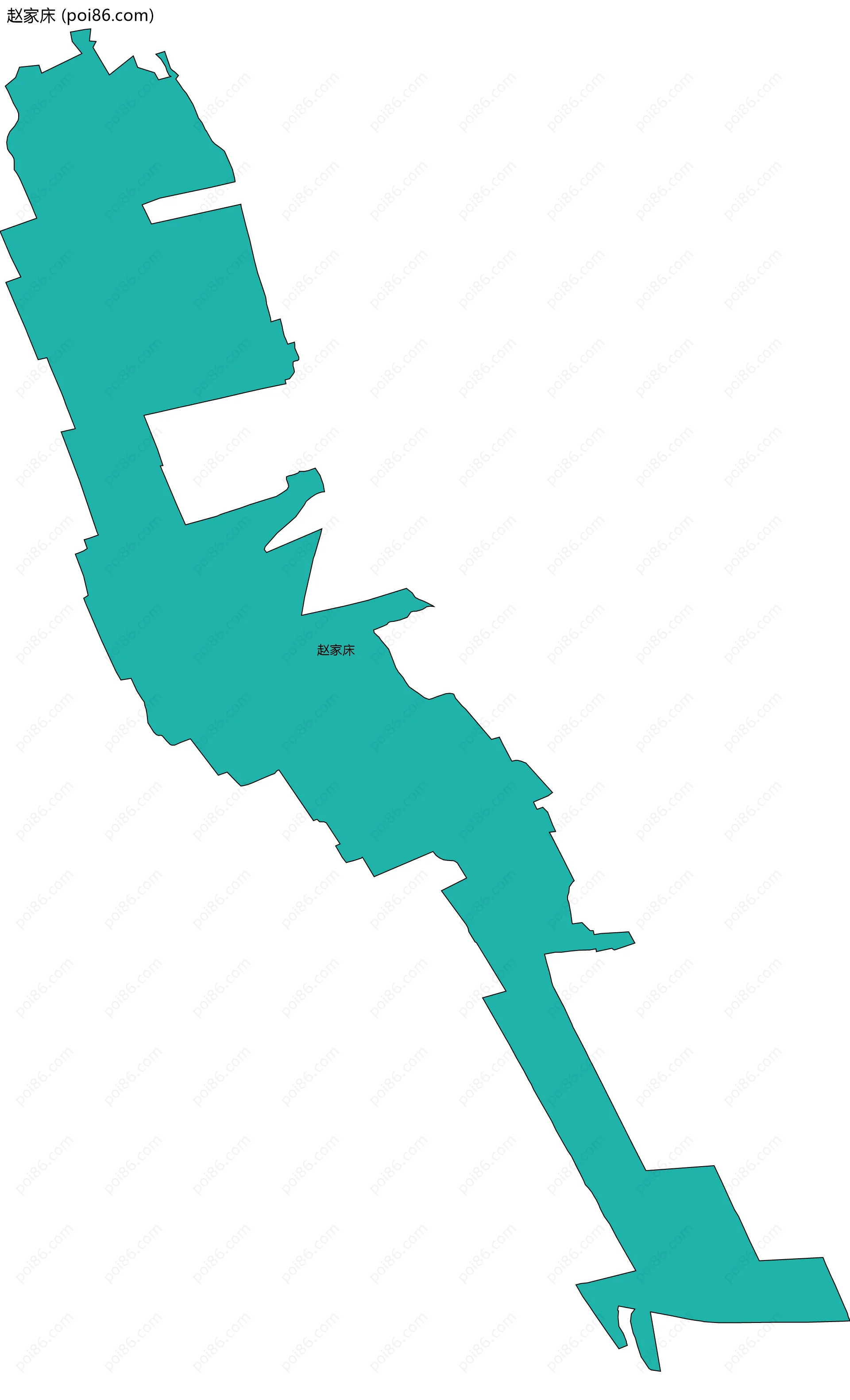 赵家床边界地图