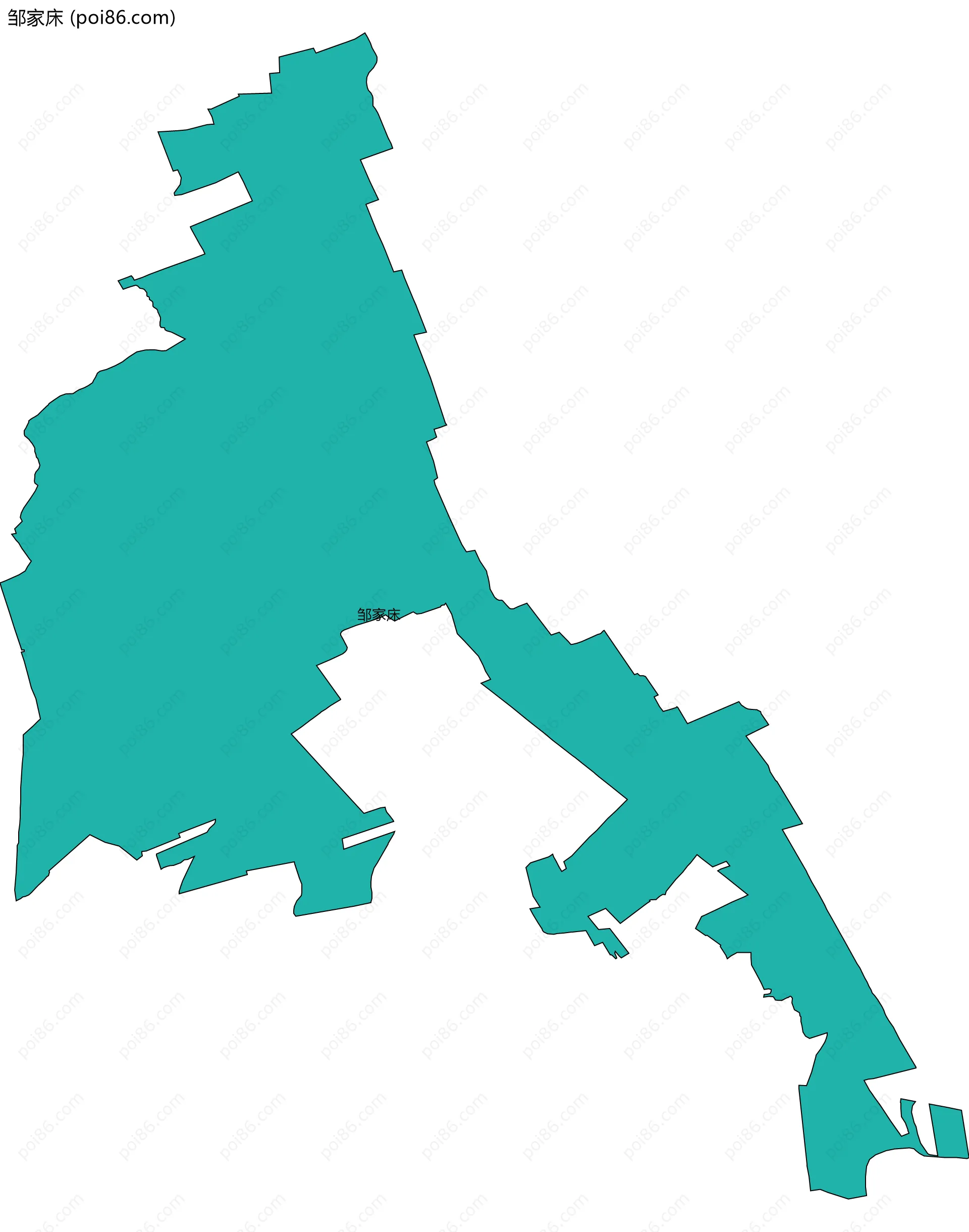 邹家床边界地图