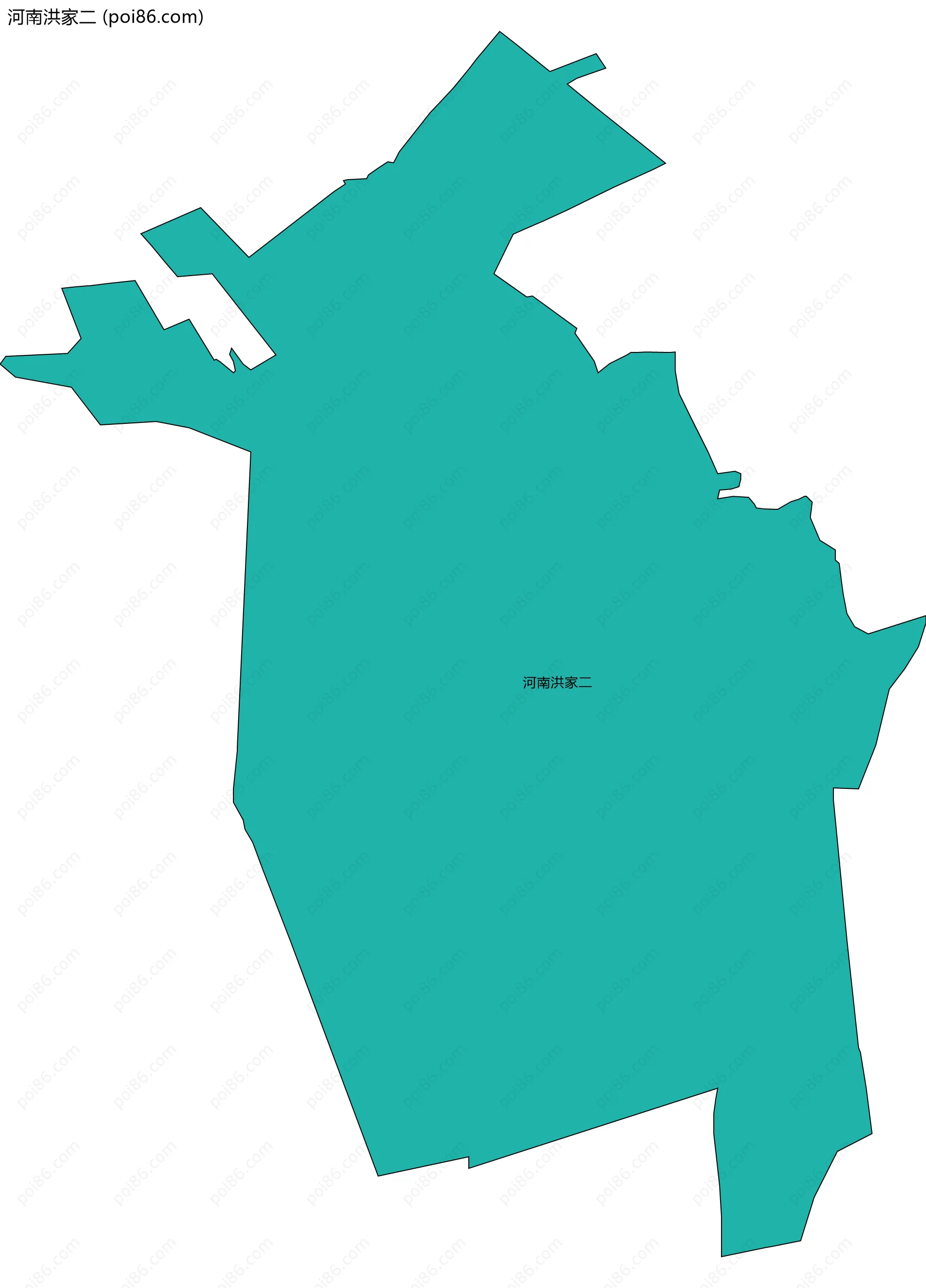 河南洪家二边界地图