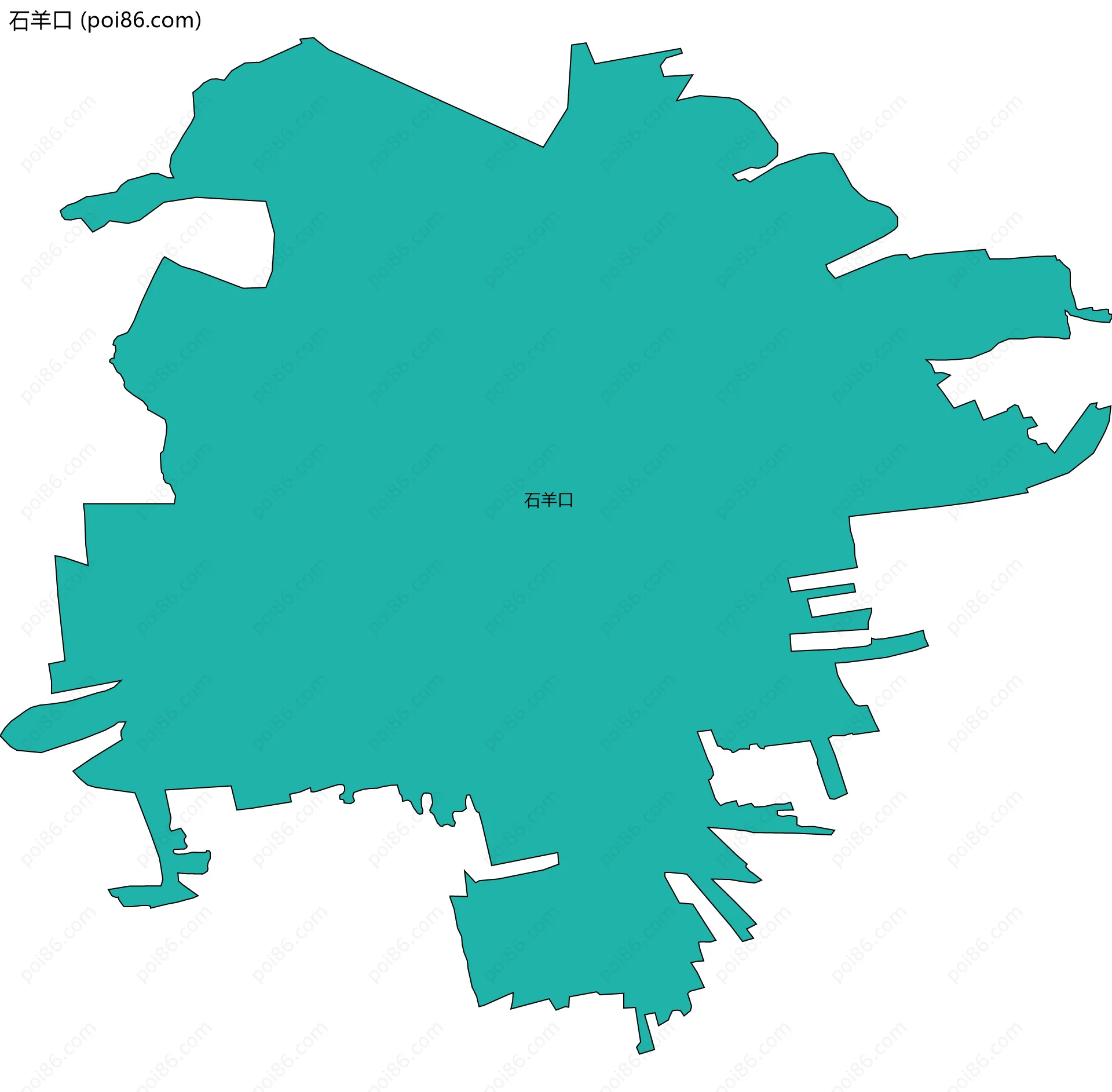石羊口边界地图