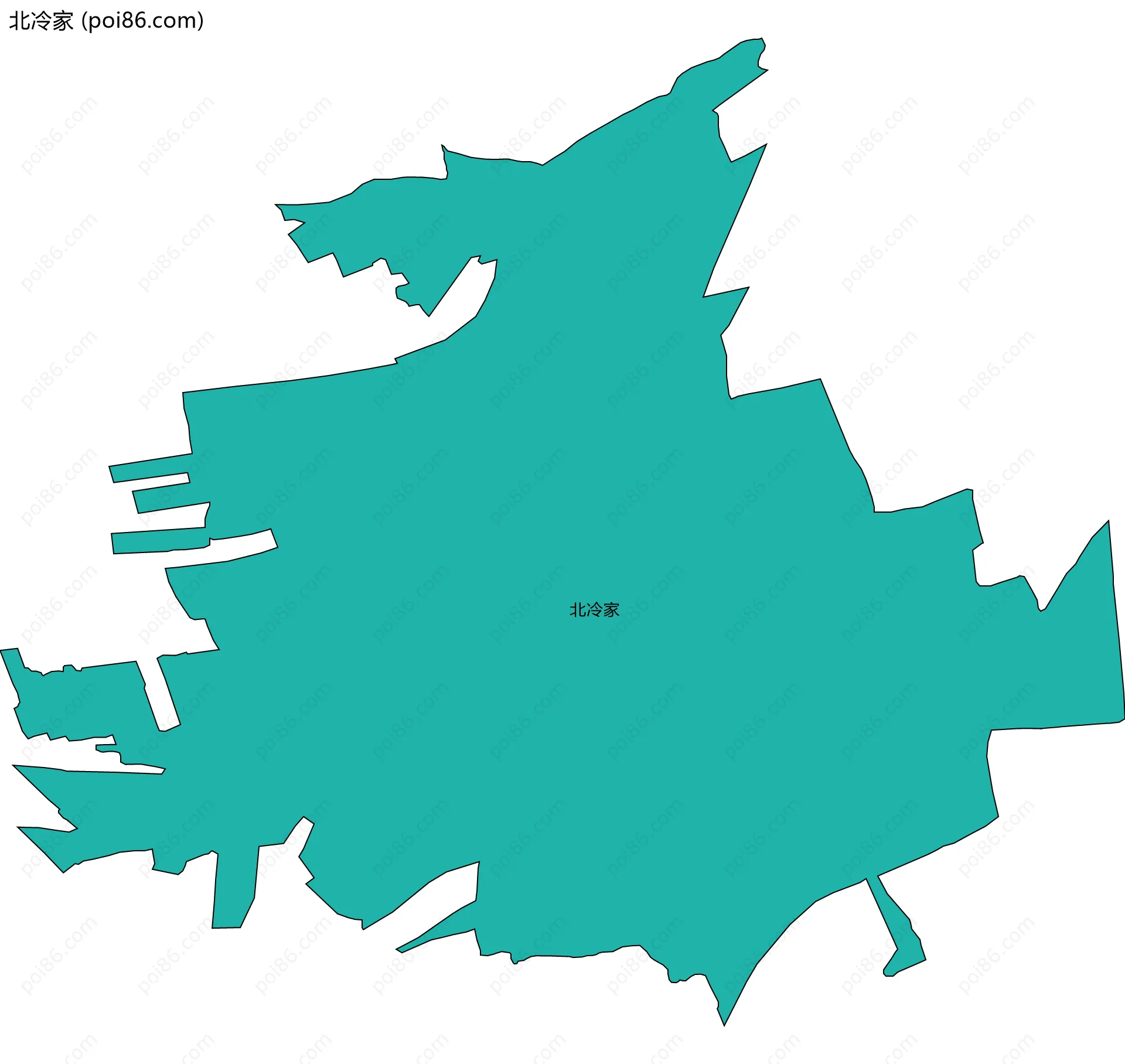 北冷家边界地图