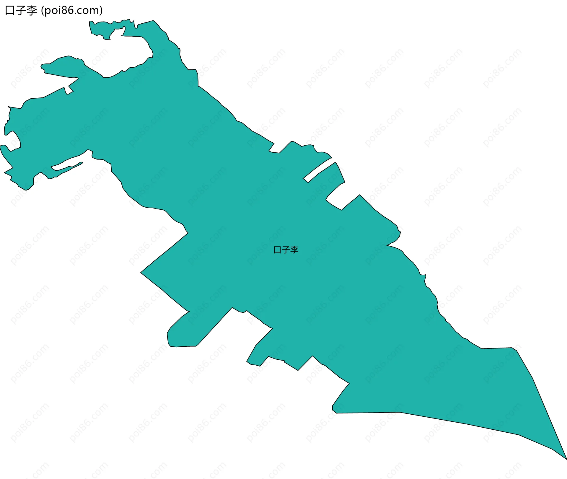 口子李边界地图