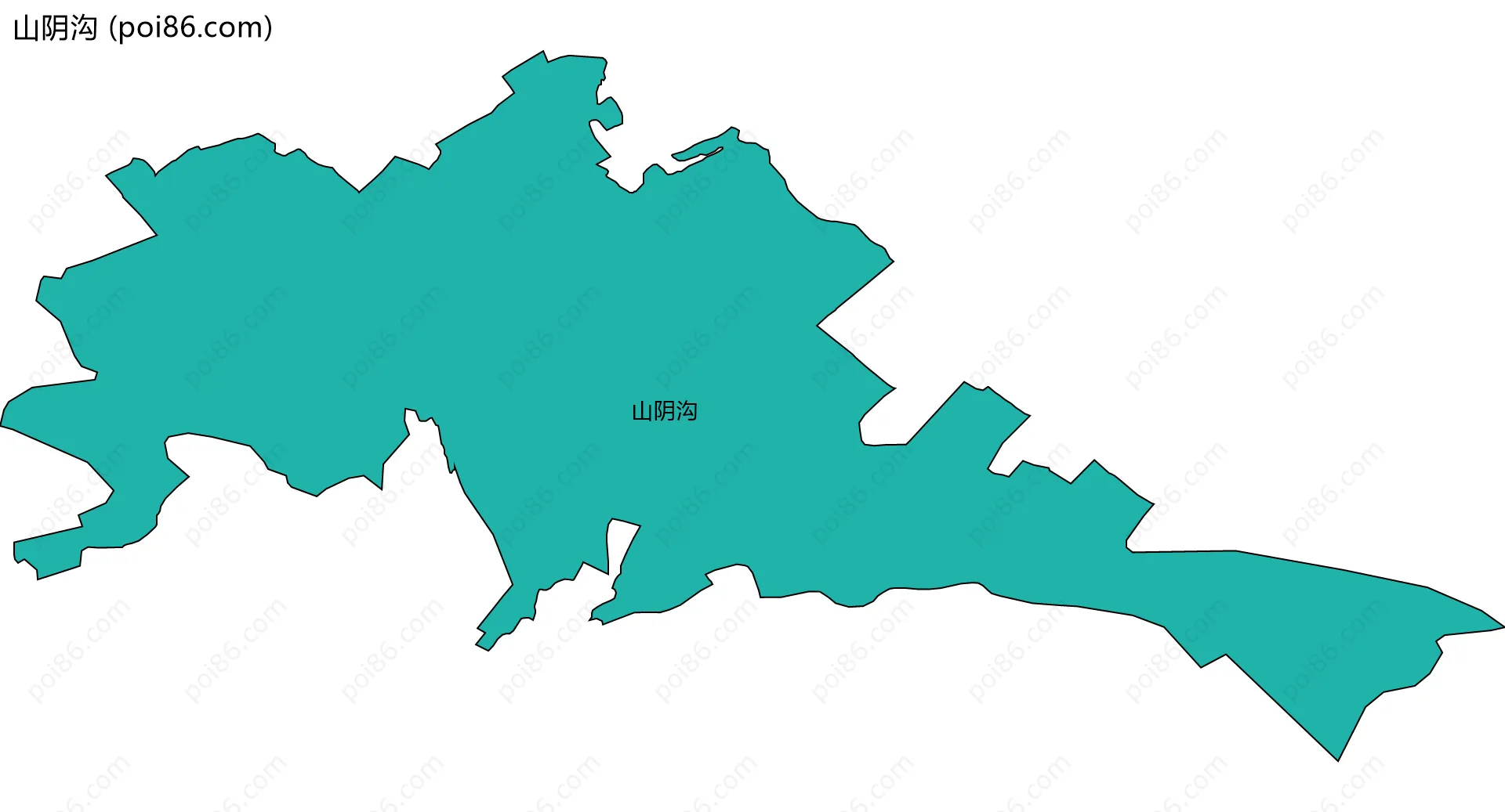 山阴沟边界地图