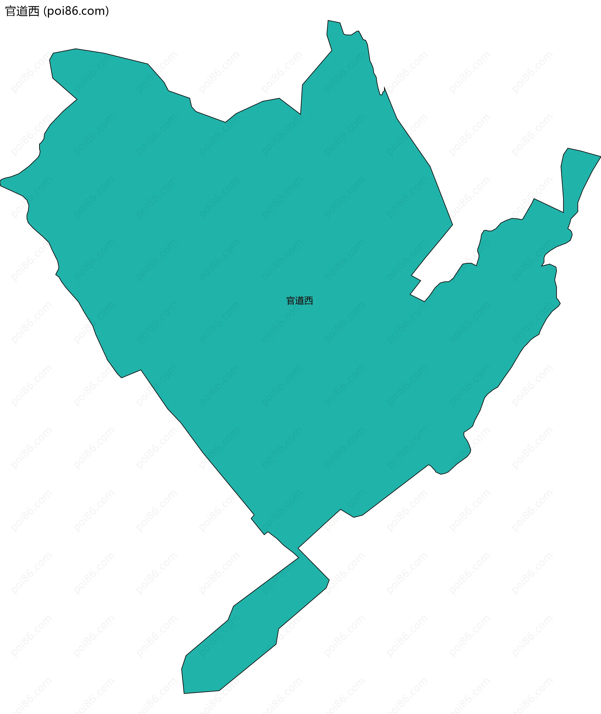 官道西边界地图