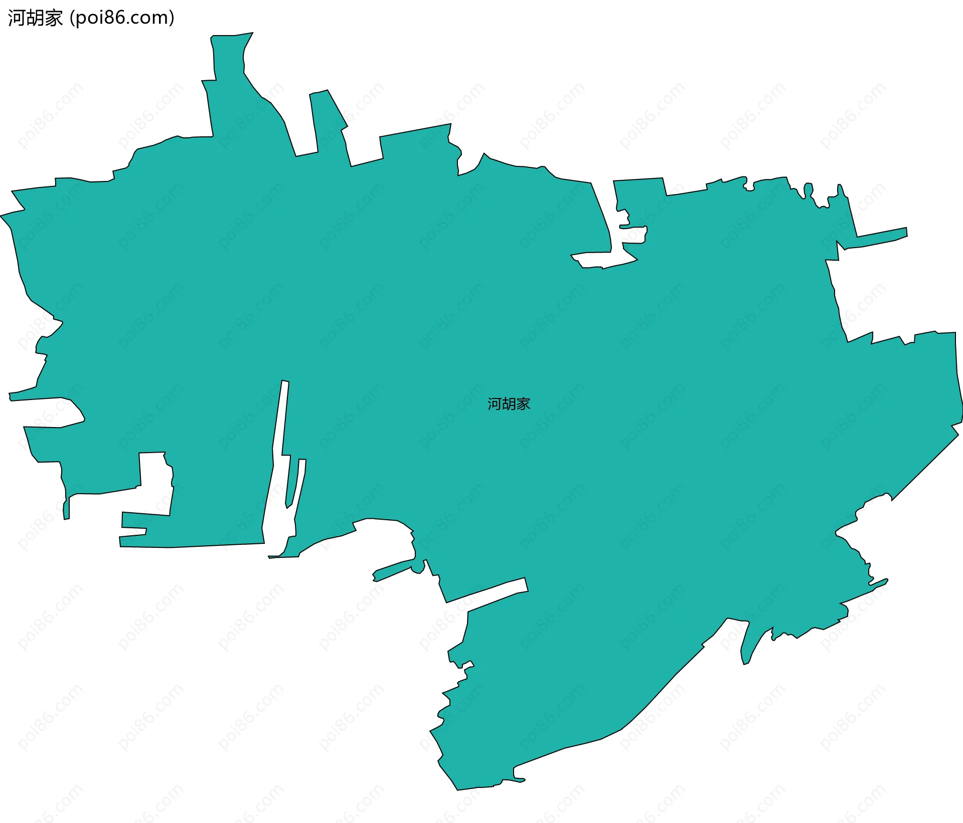 河胡家边界地图
