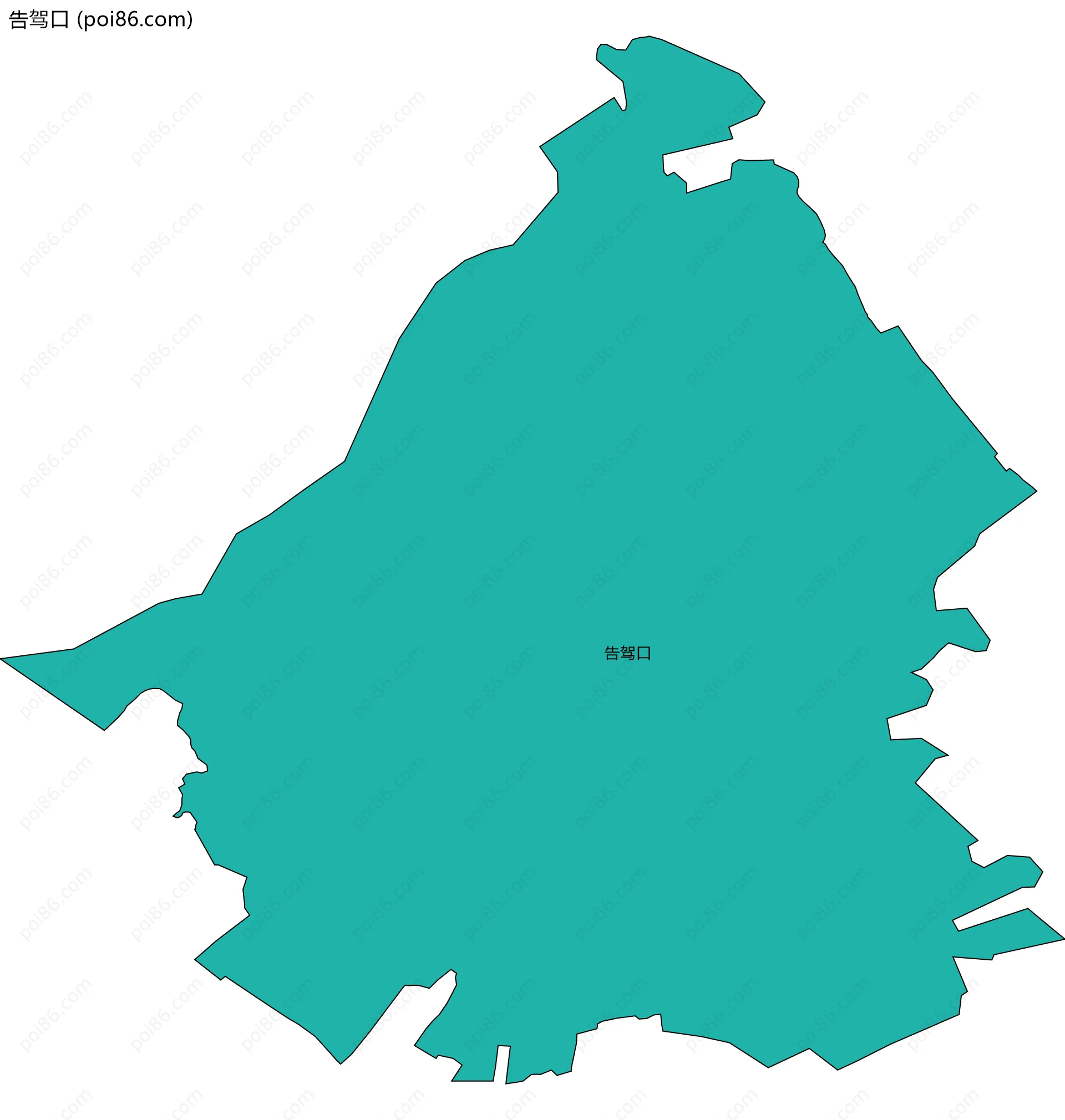 告驾口边界地图