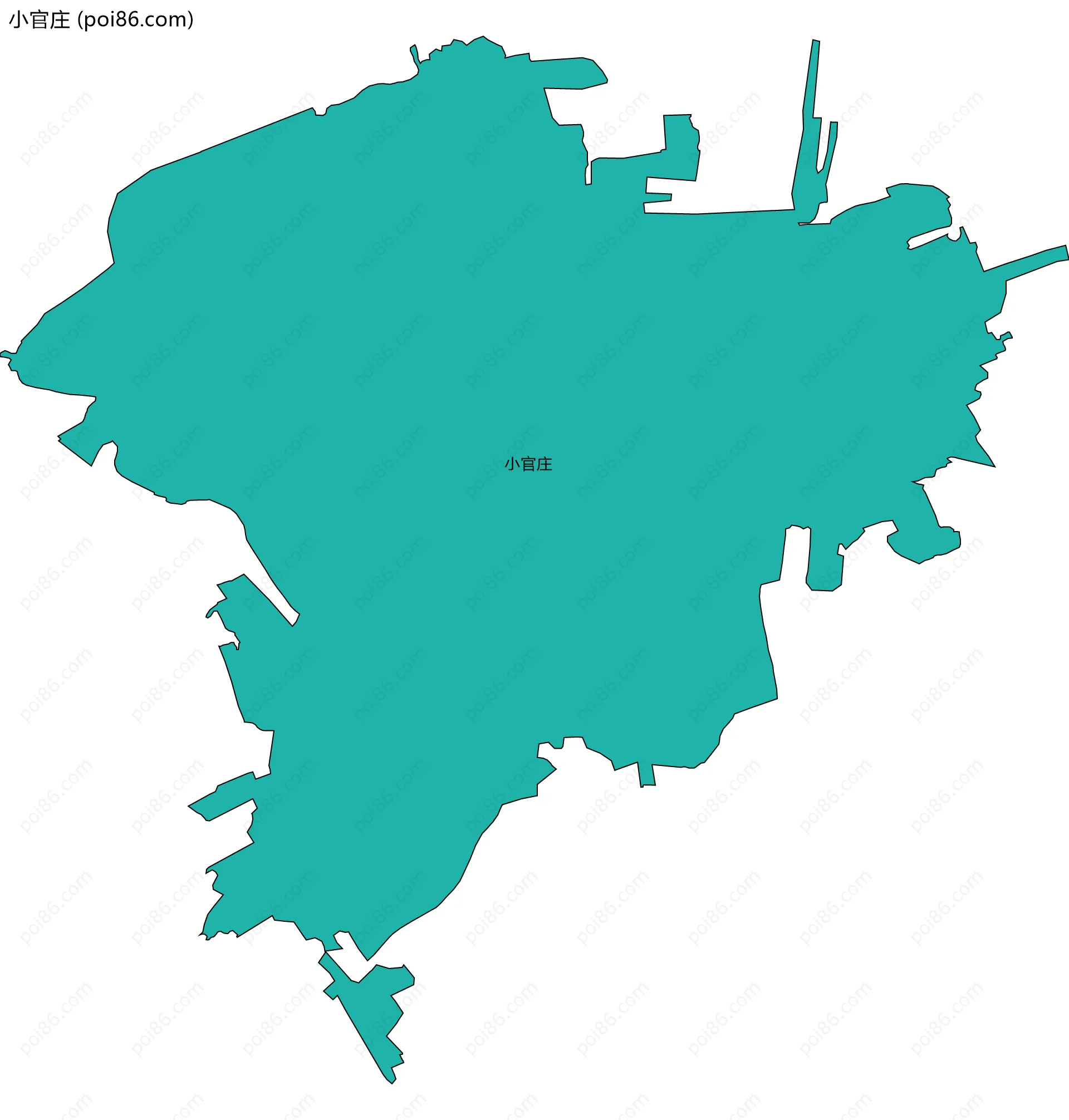 小官庄边界地图