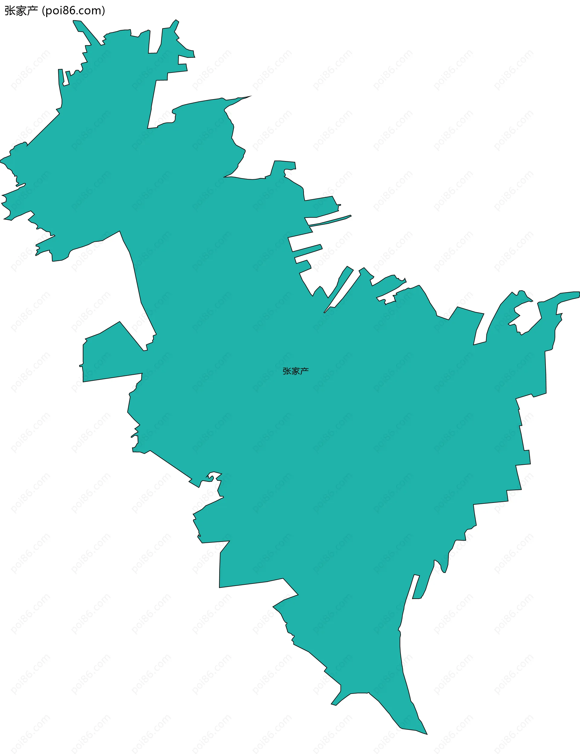 张家产边界地图