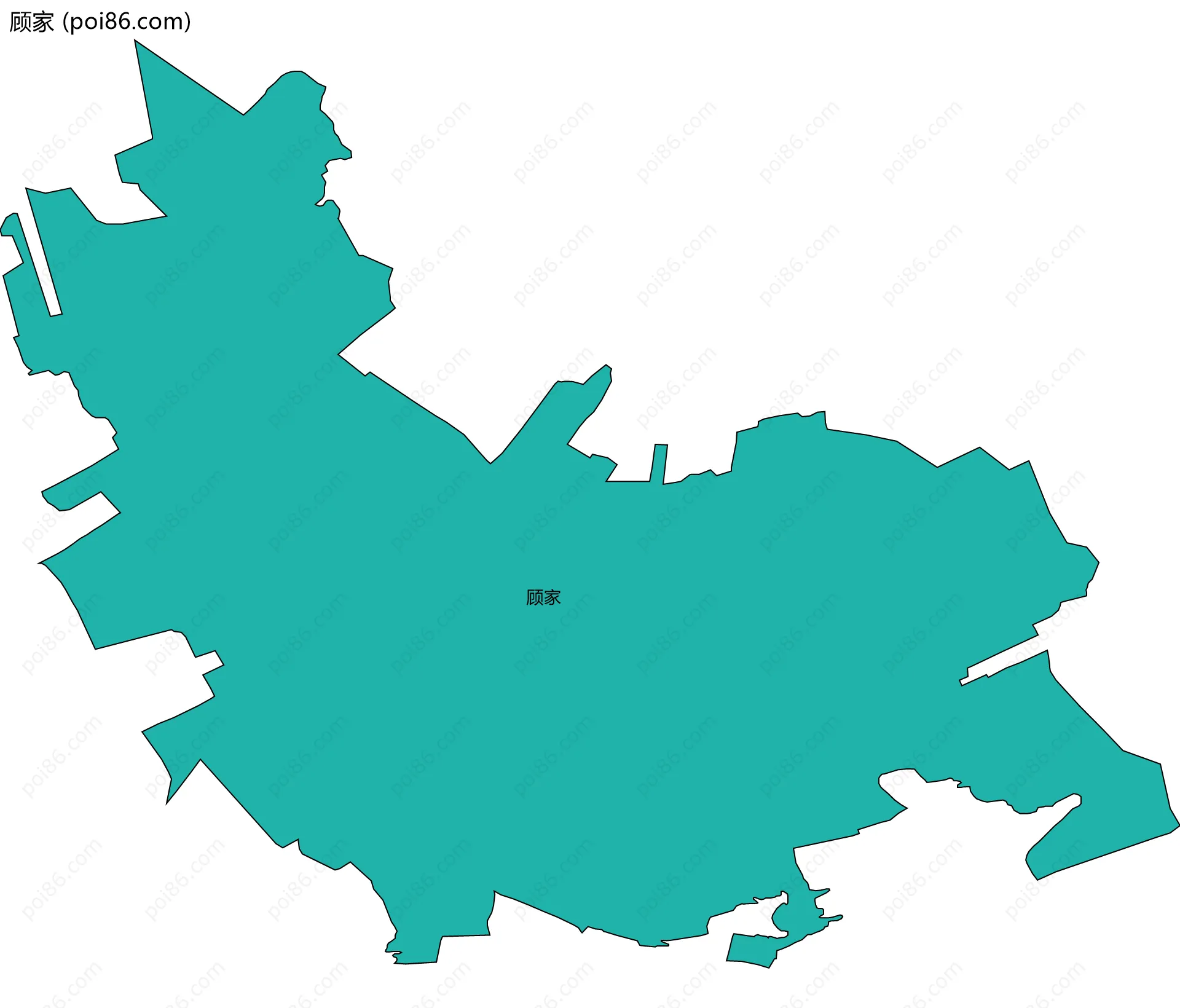 顾家边界地图