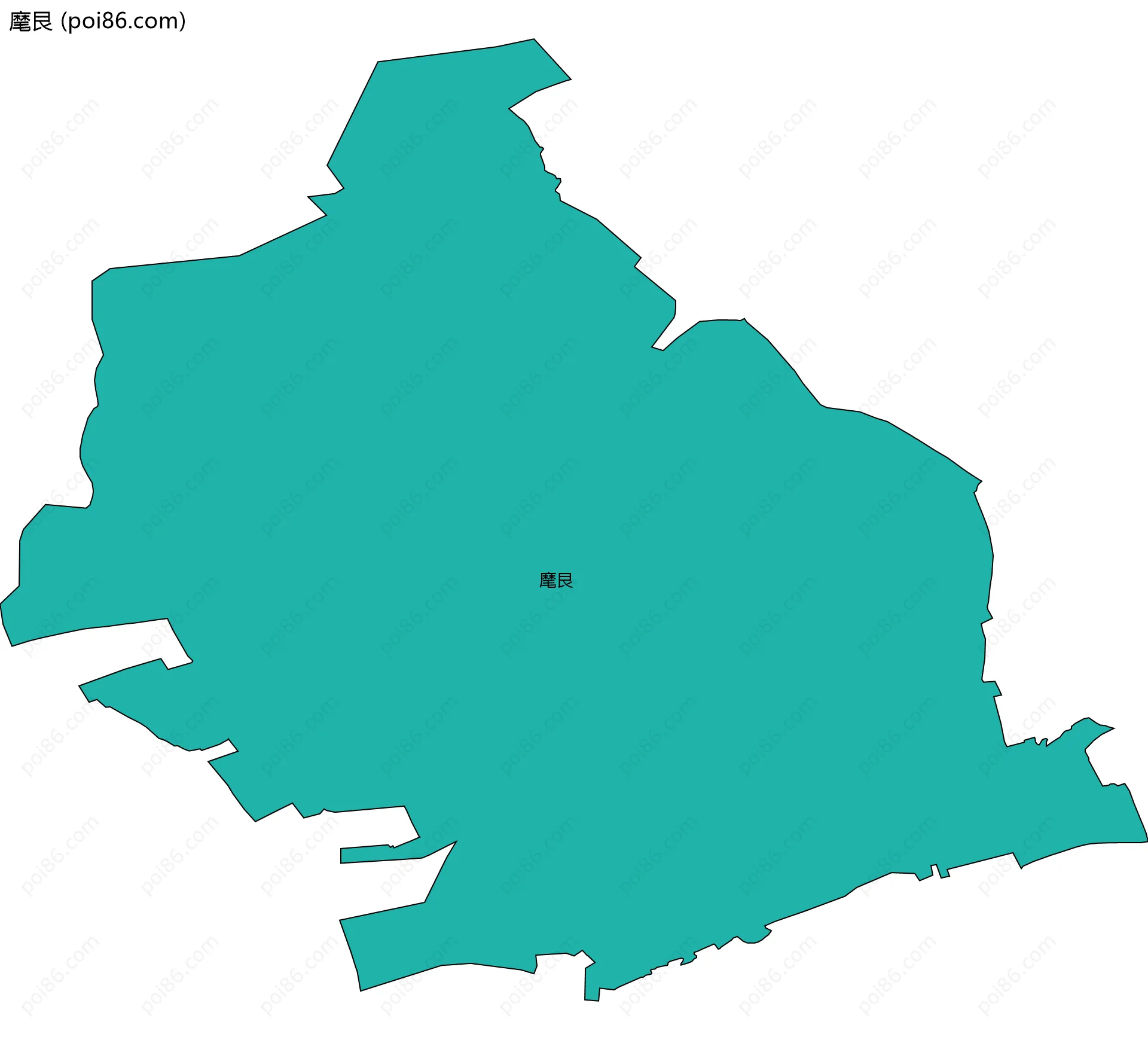 麾艮边界地图