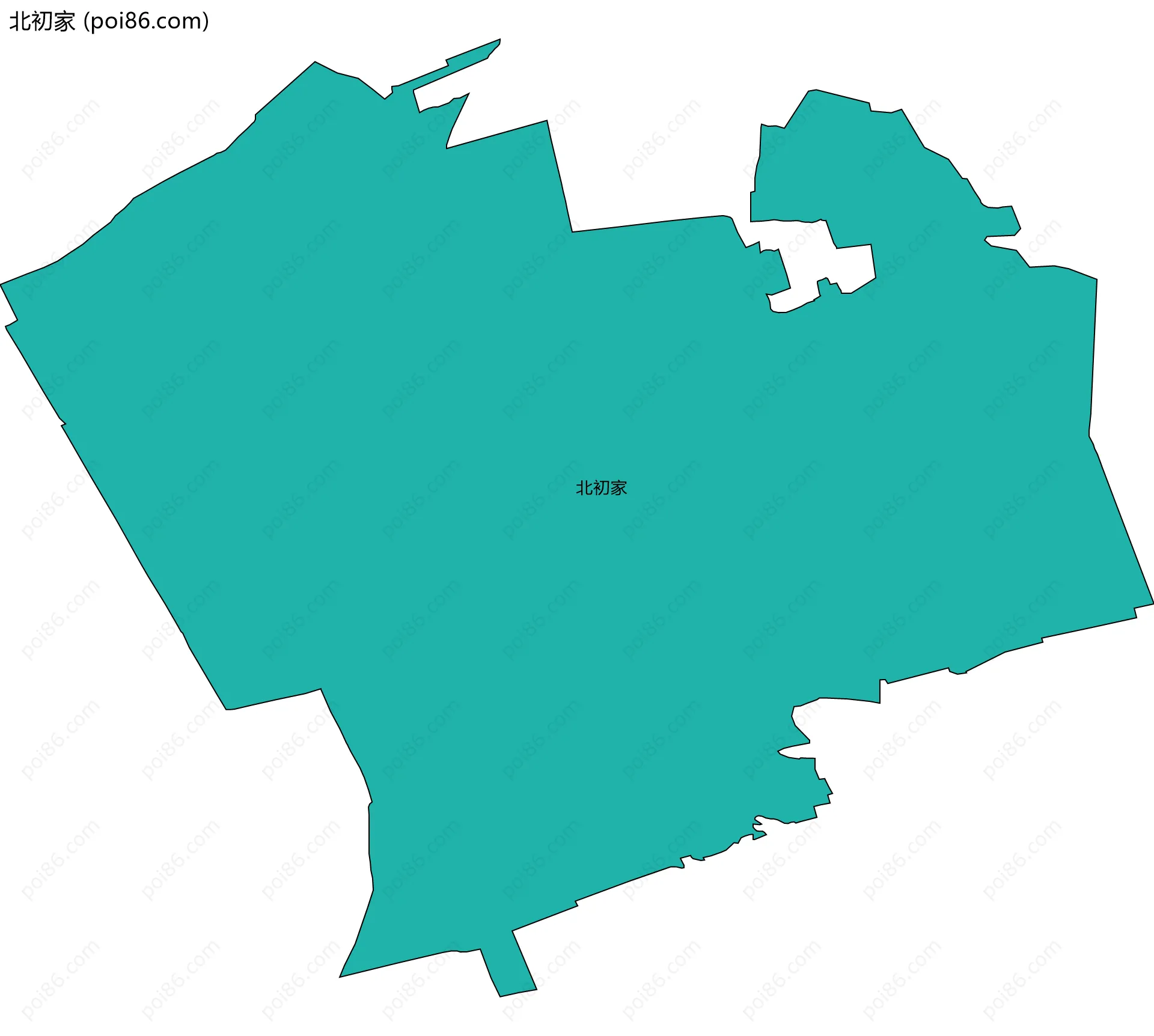 北初家边界地图