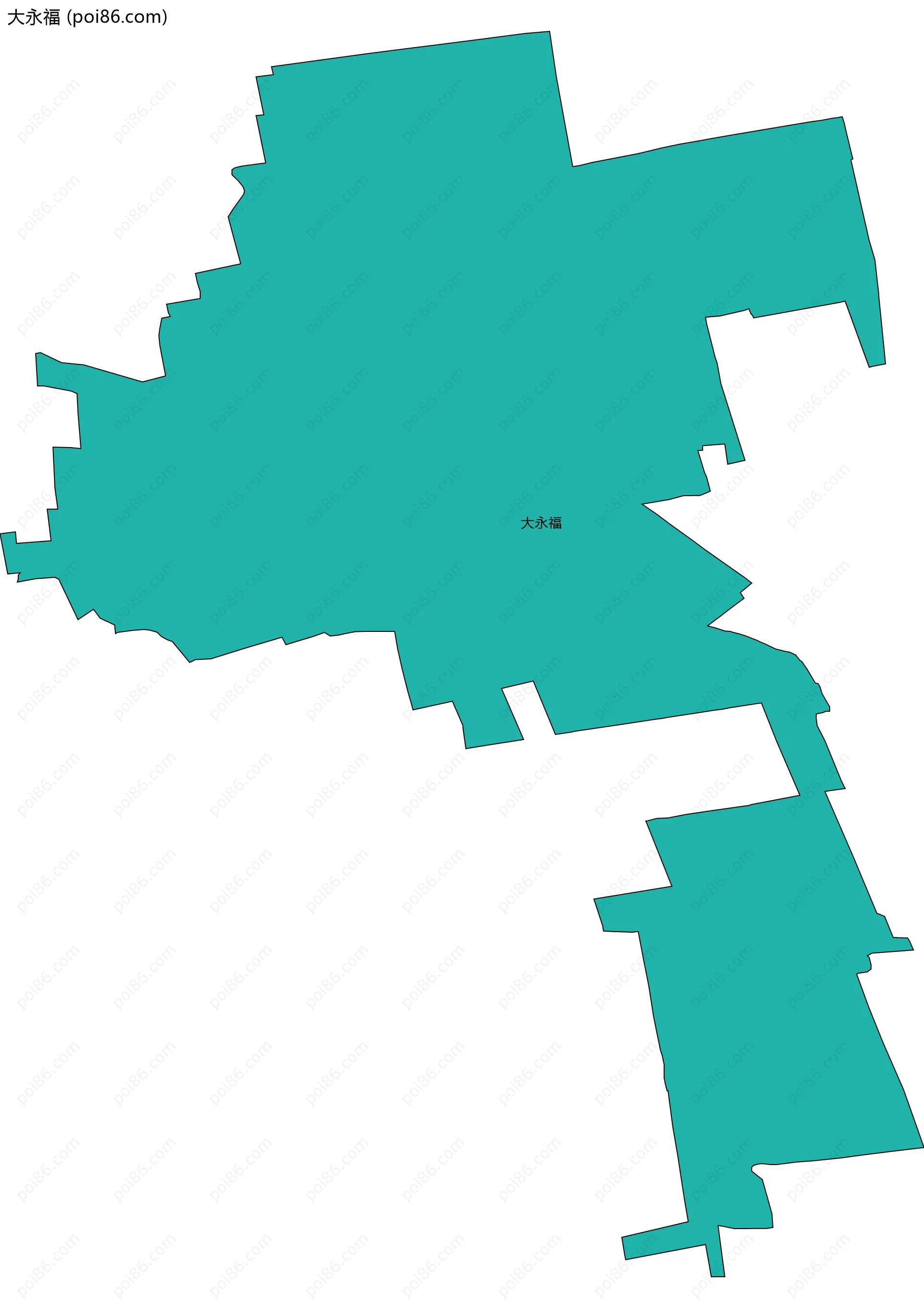 大永福边界地图