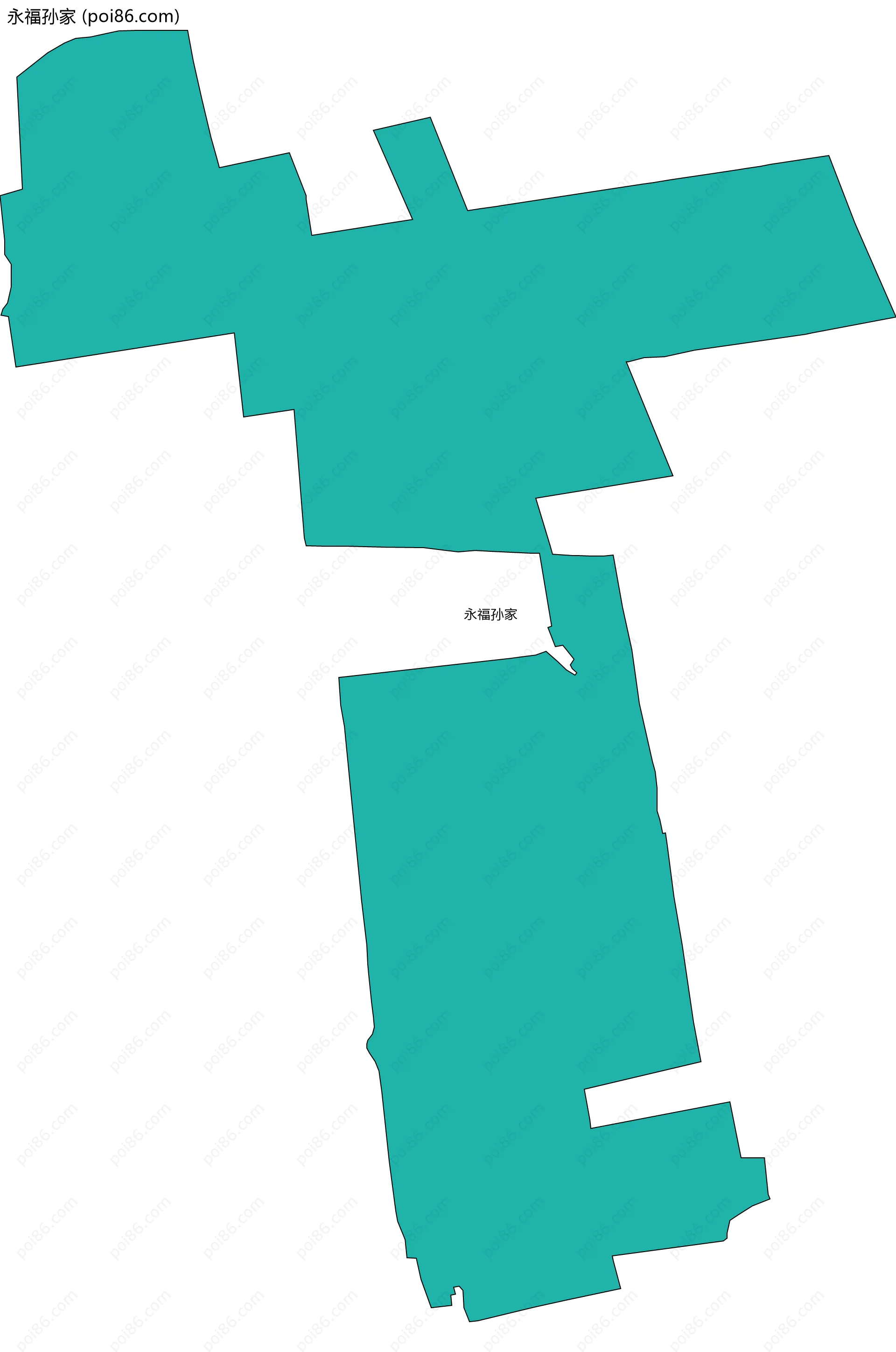 永福孙家边界地图