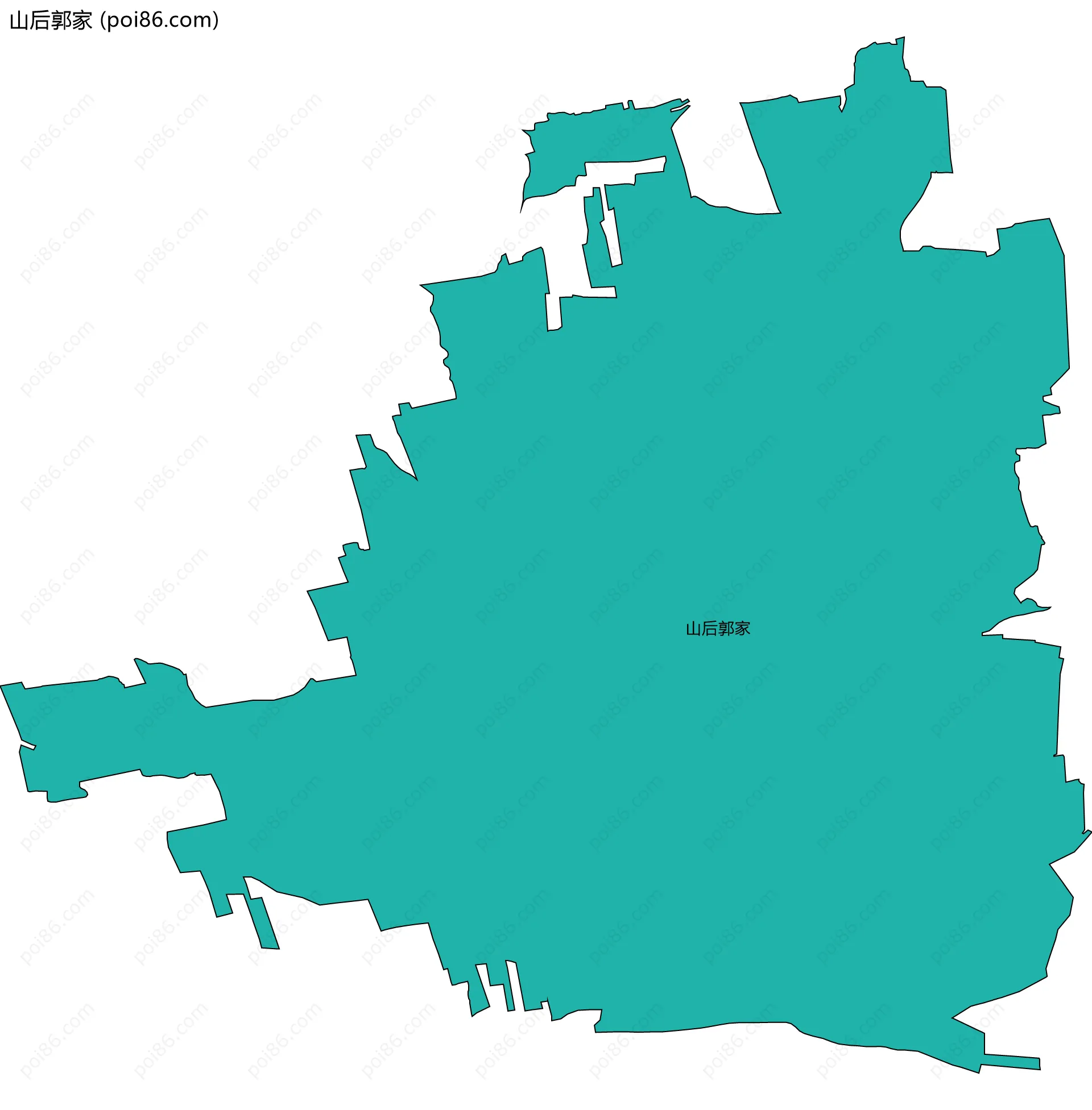 山后郭家边界地图