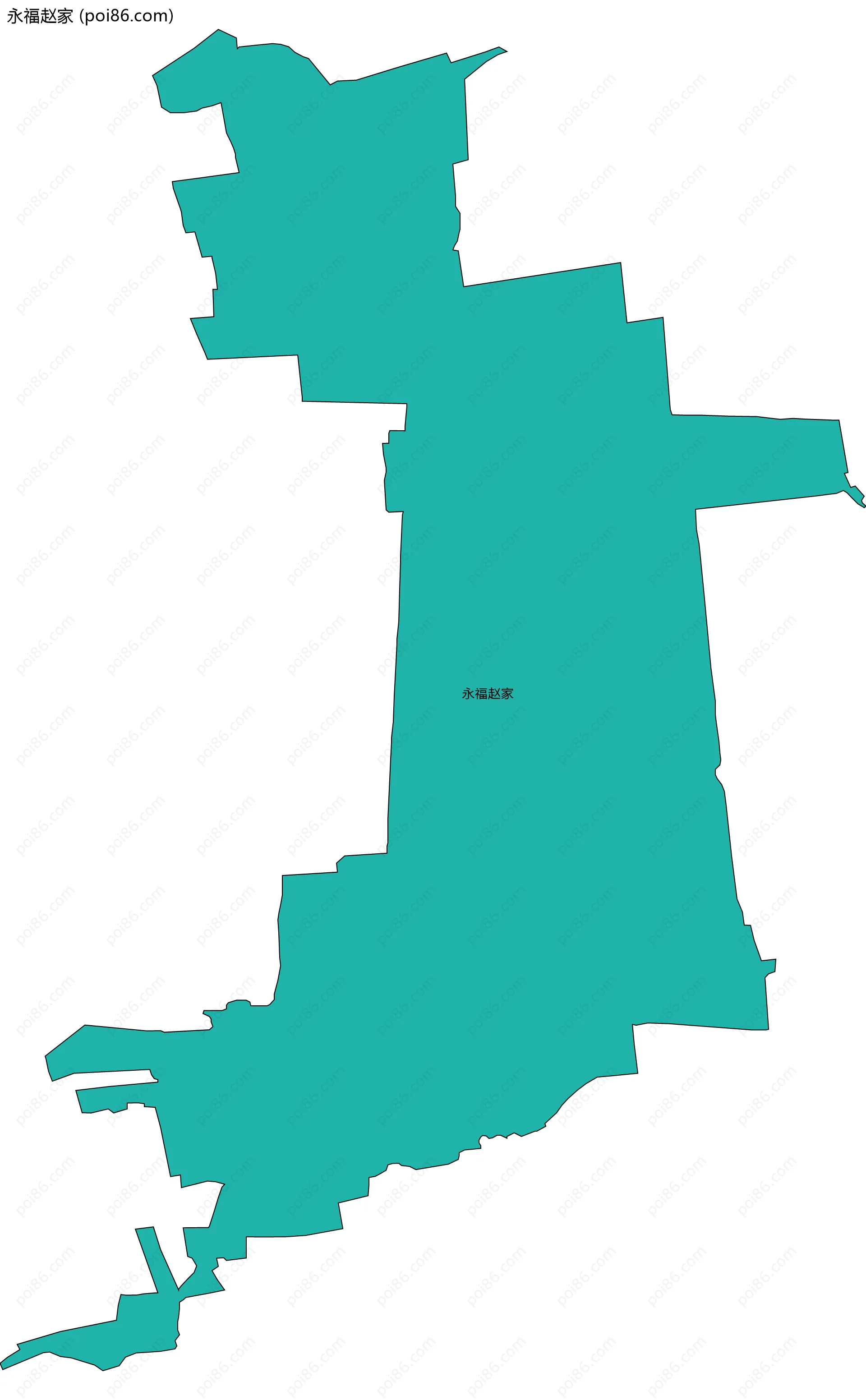 永福赵家边界地图