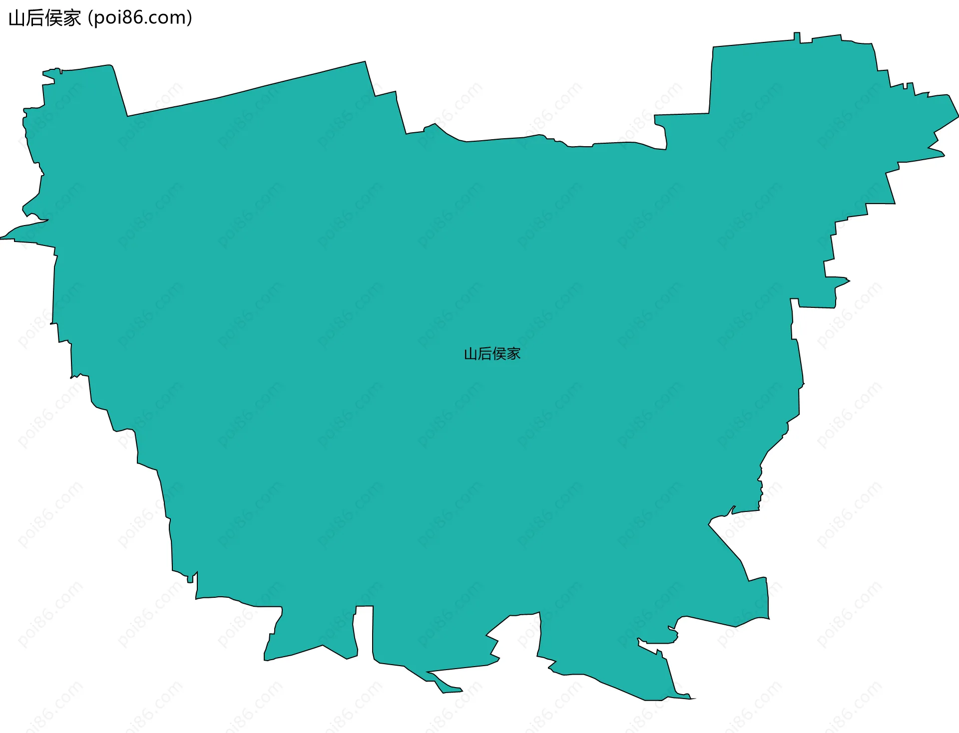 山后侯家边界地图
