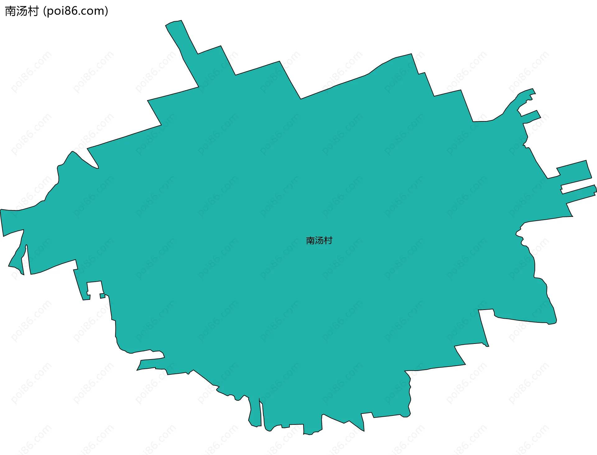 南汤村边界地图