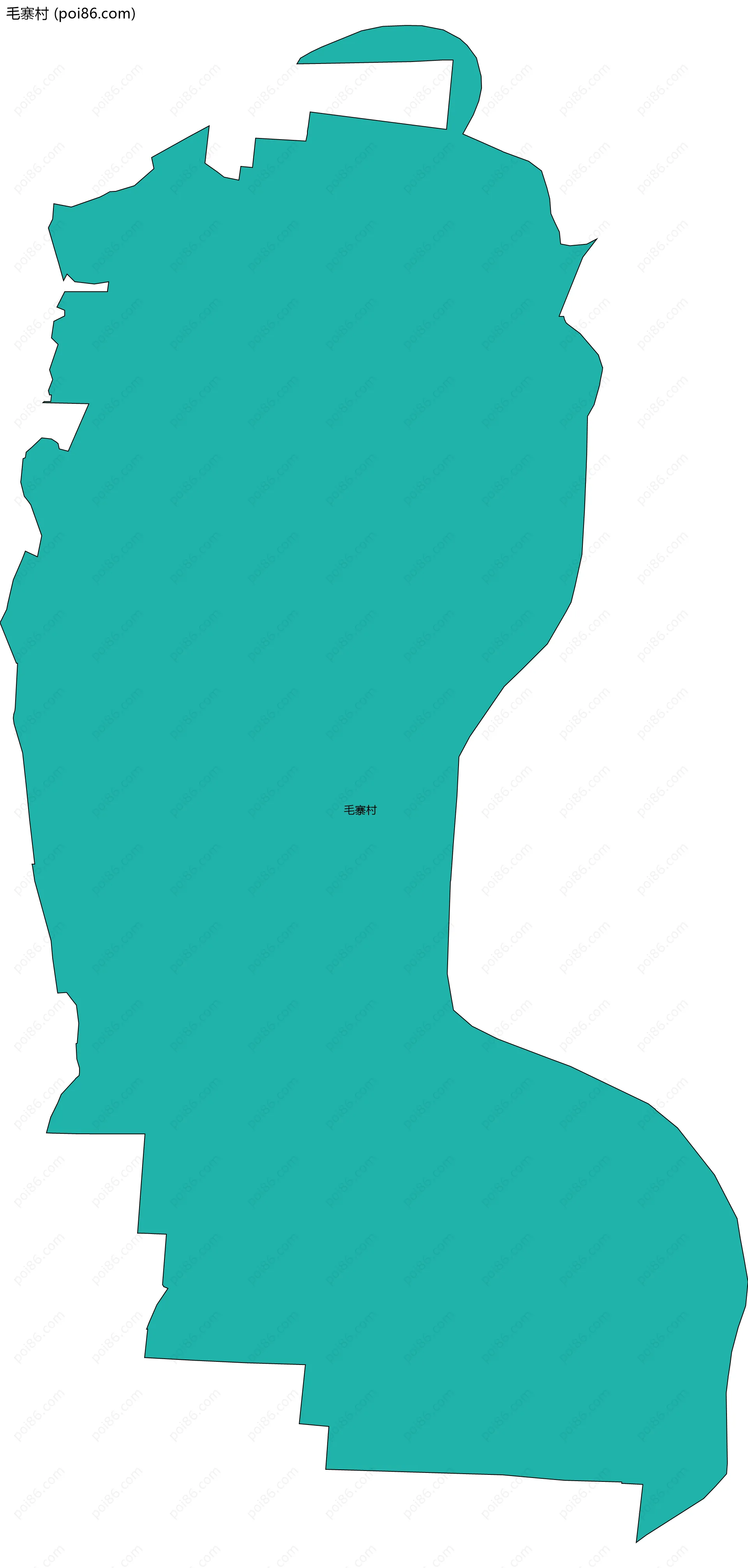 毛寨村边界地图