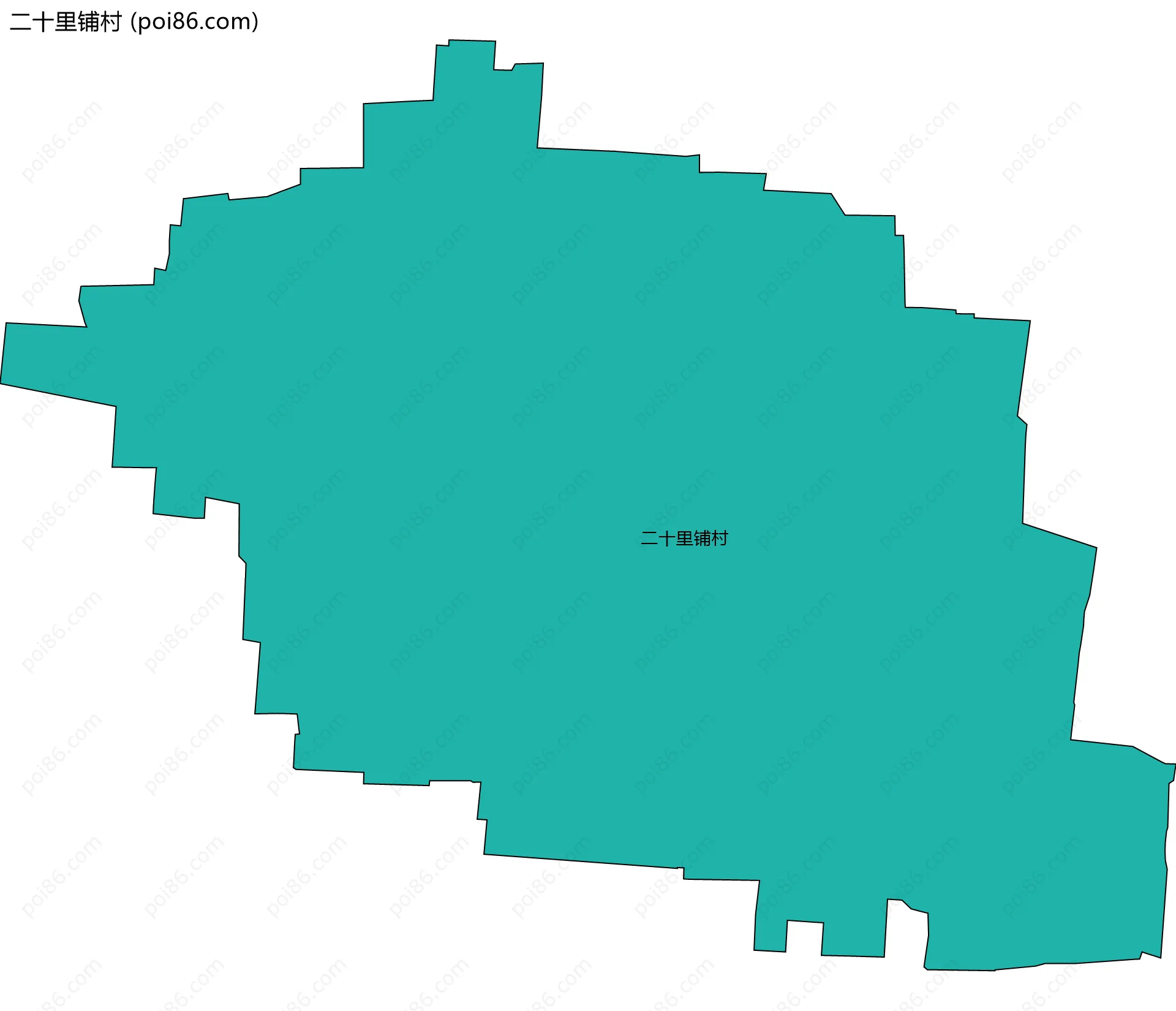 二十里铺村边界地图