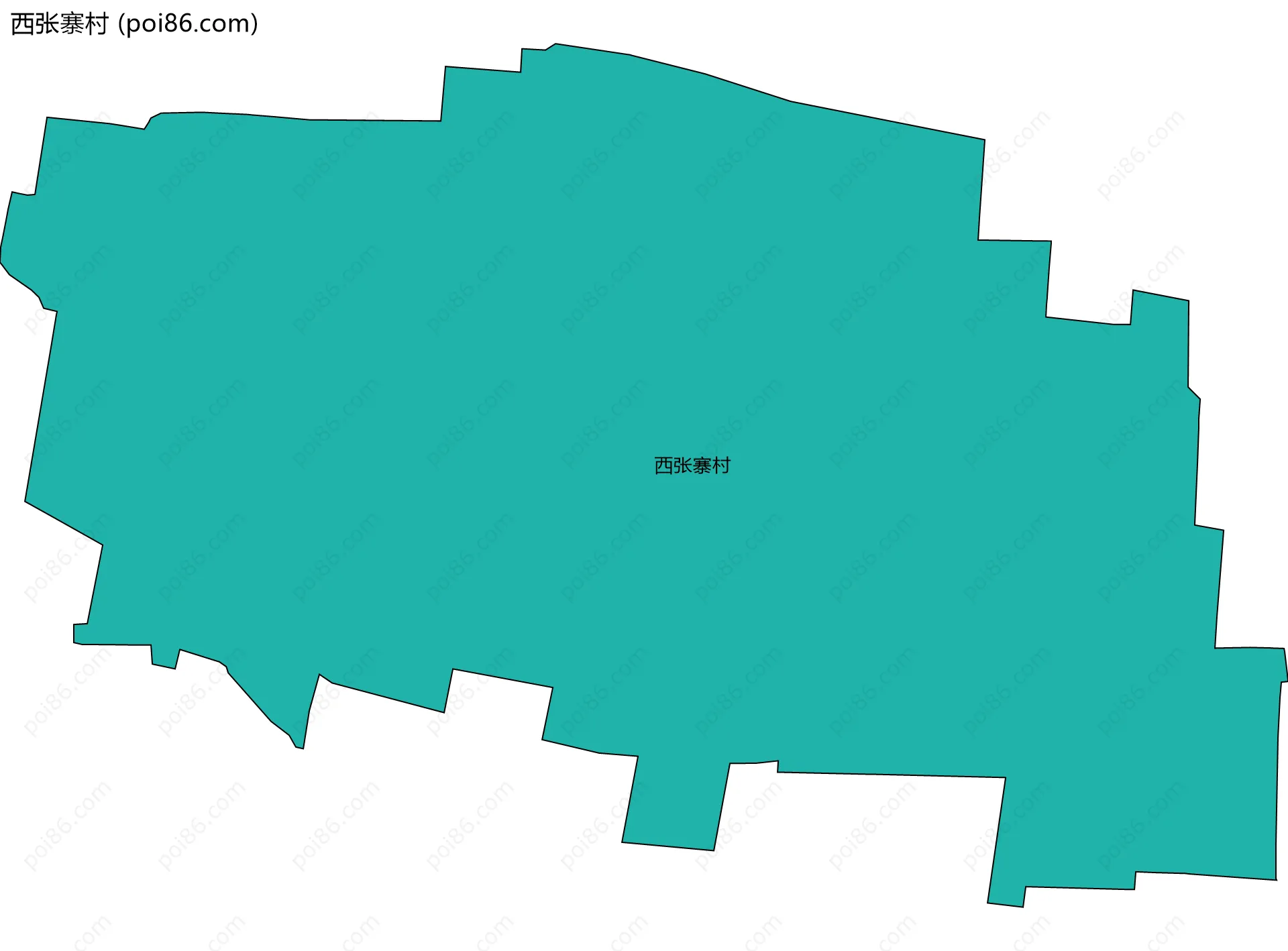 西张寨村边界地图