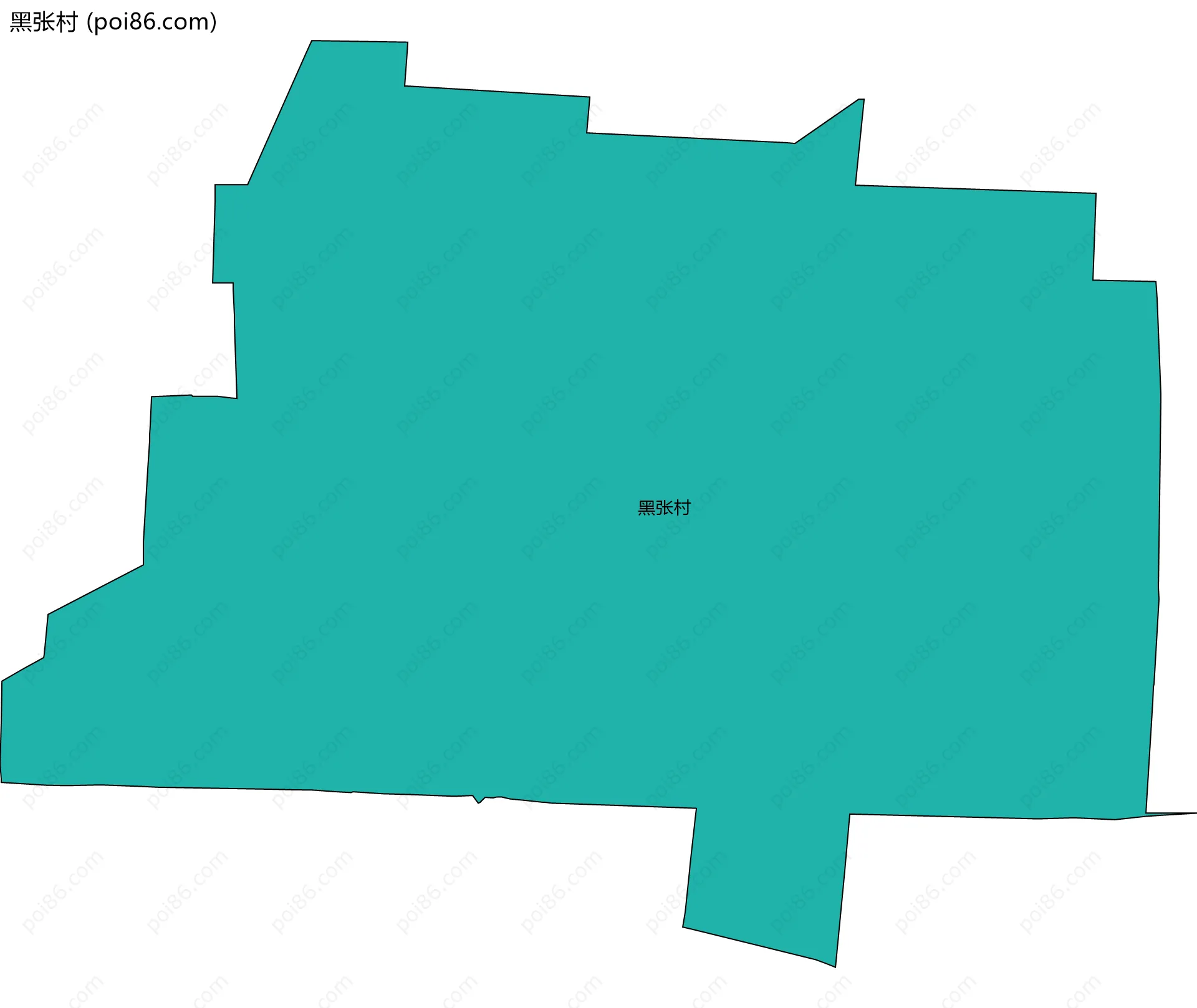 黑张村边界地图