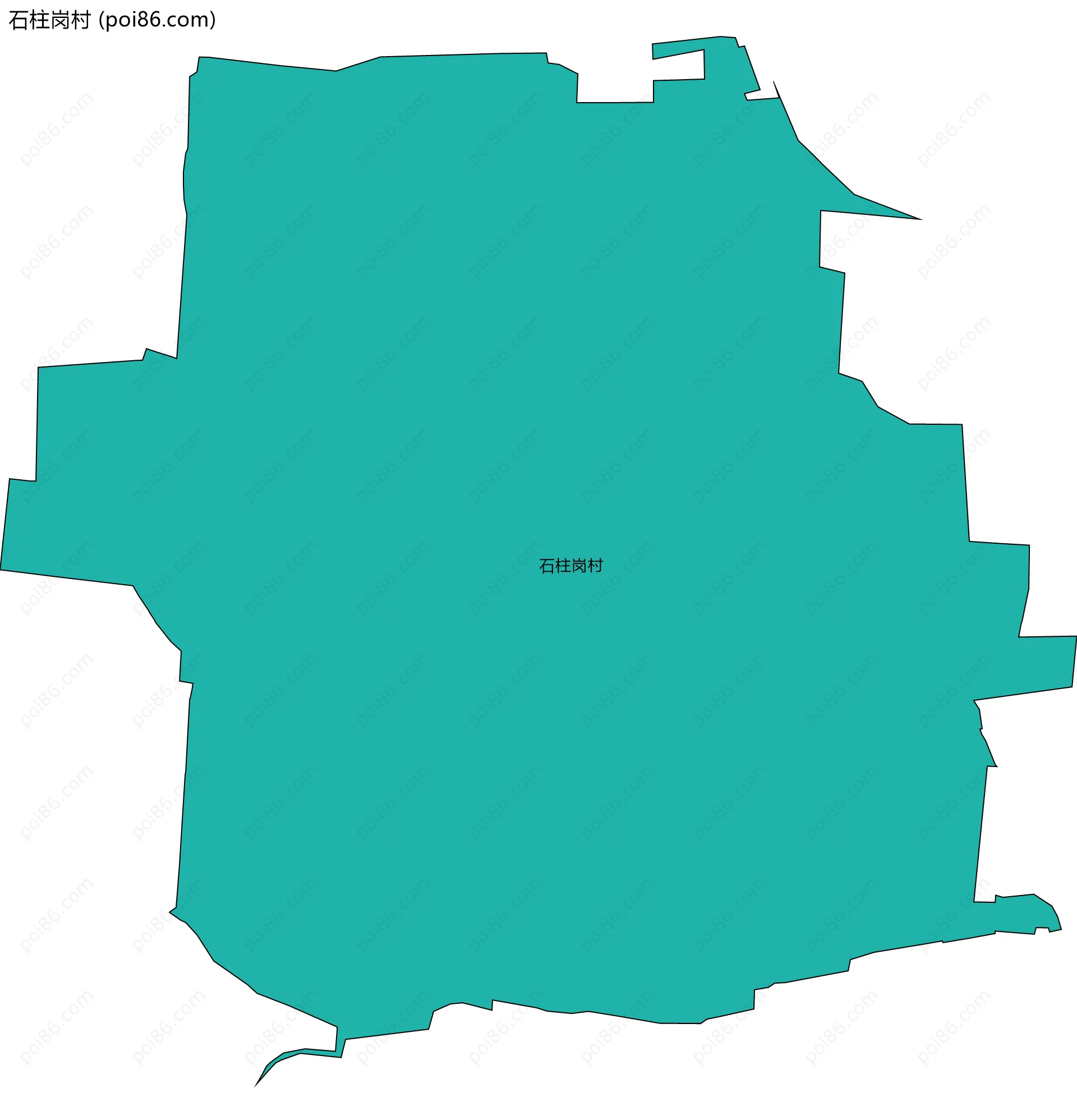 石柱岗村边界地图