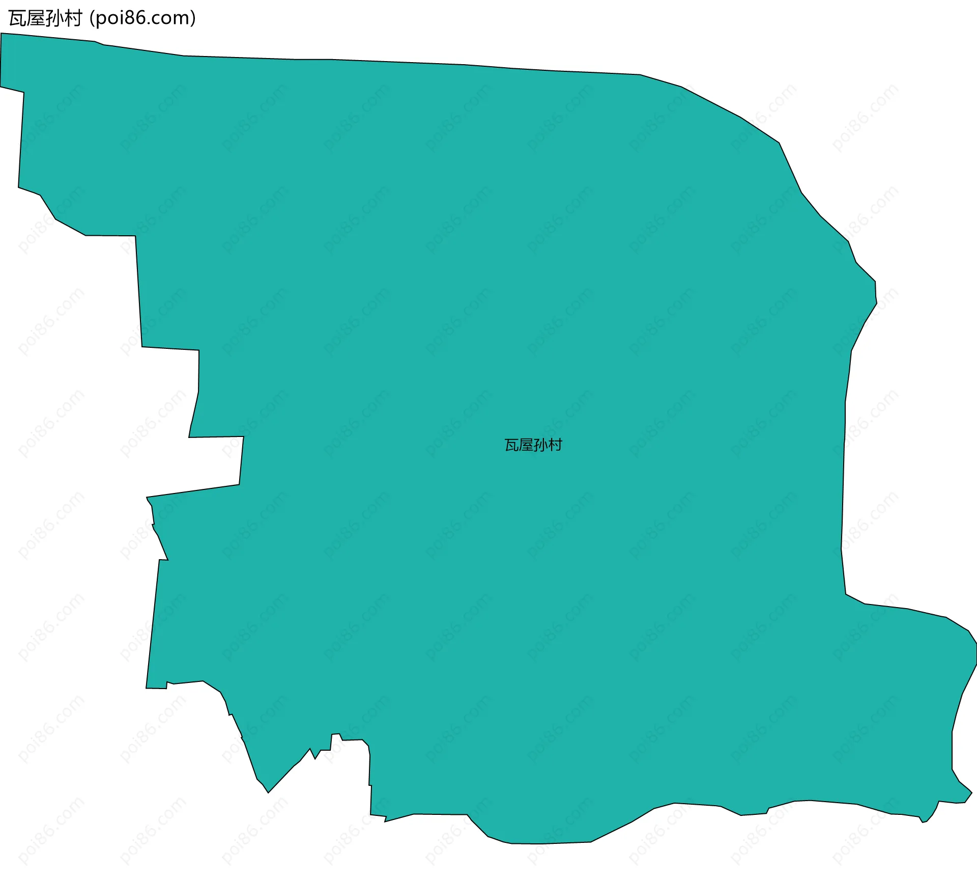瓦屋孙村边界地图