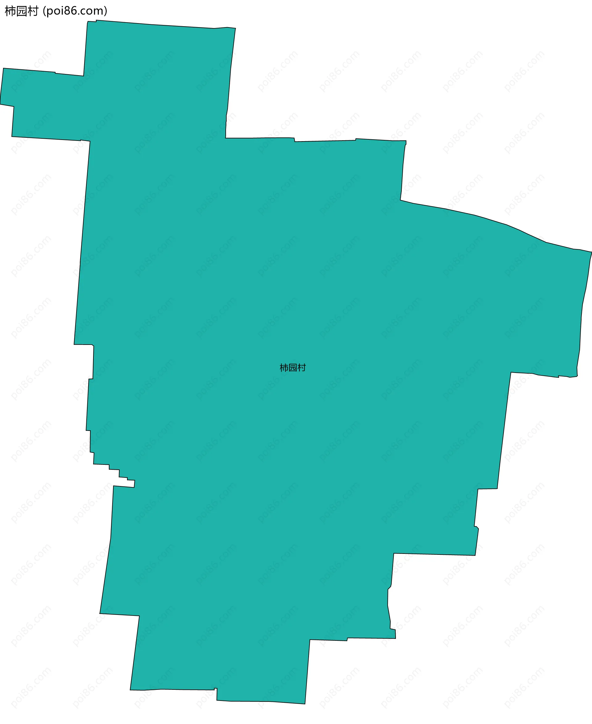 柿园村边界地图