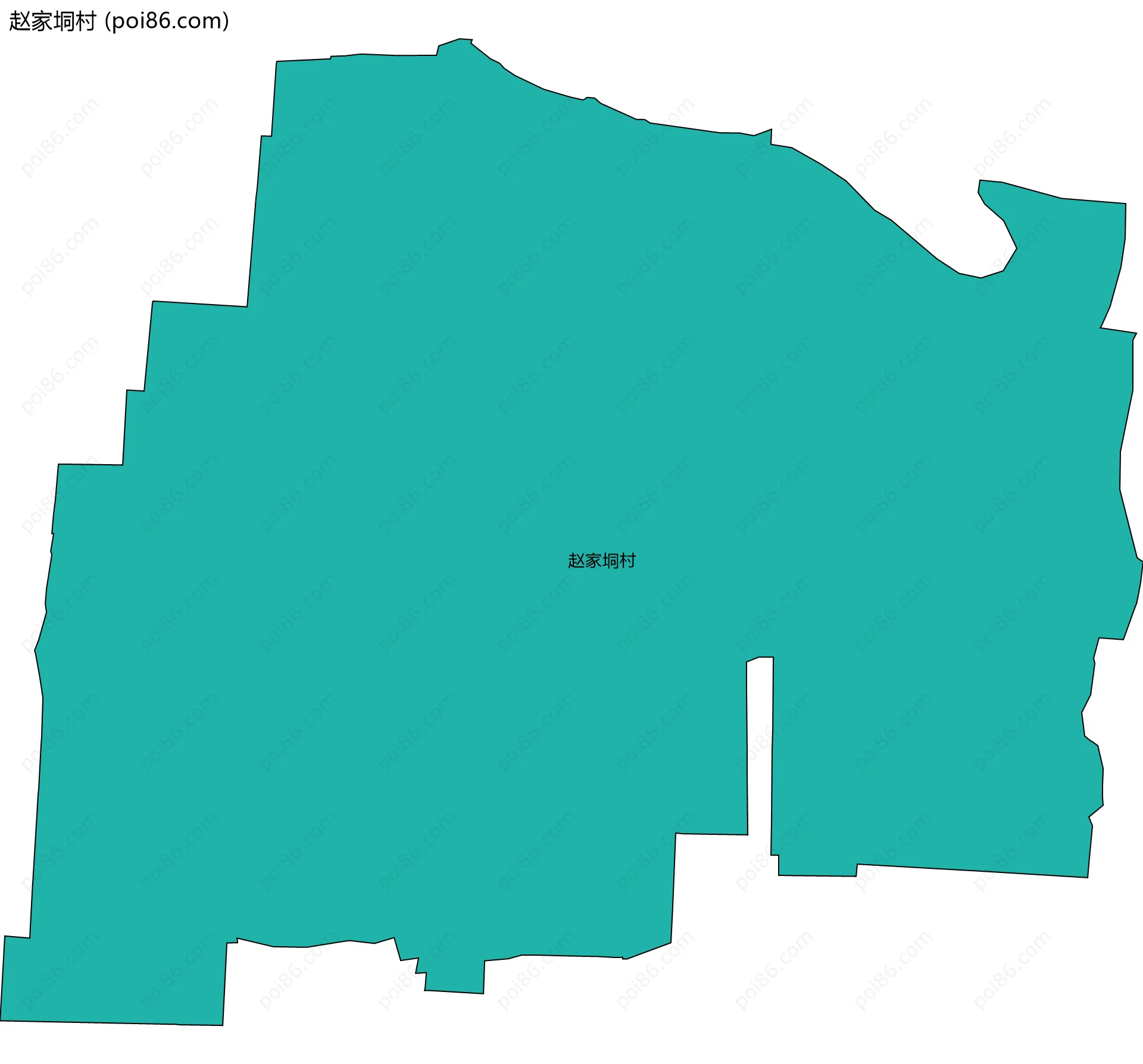 赵家垌村边界地图