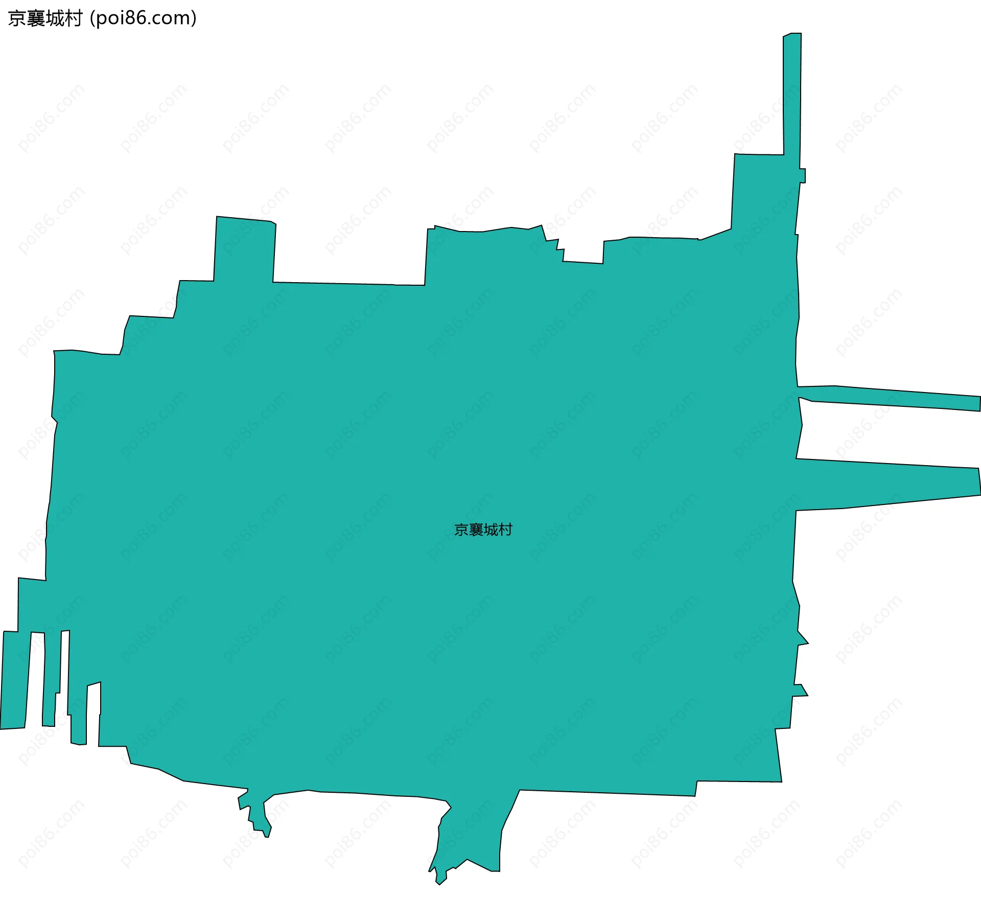 京襄城村边界地图