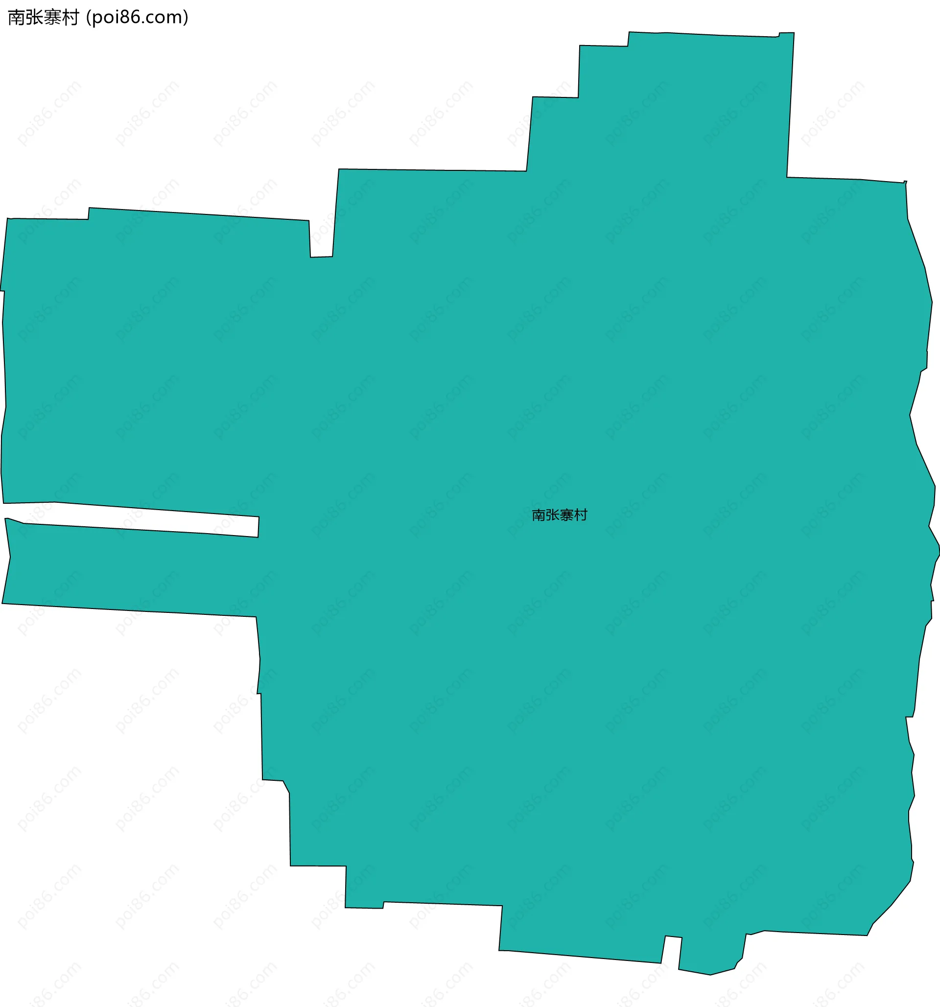 南张寨村边界地图