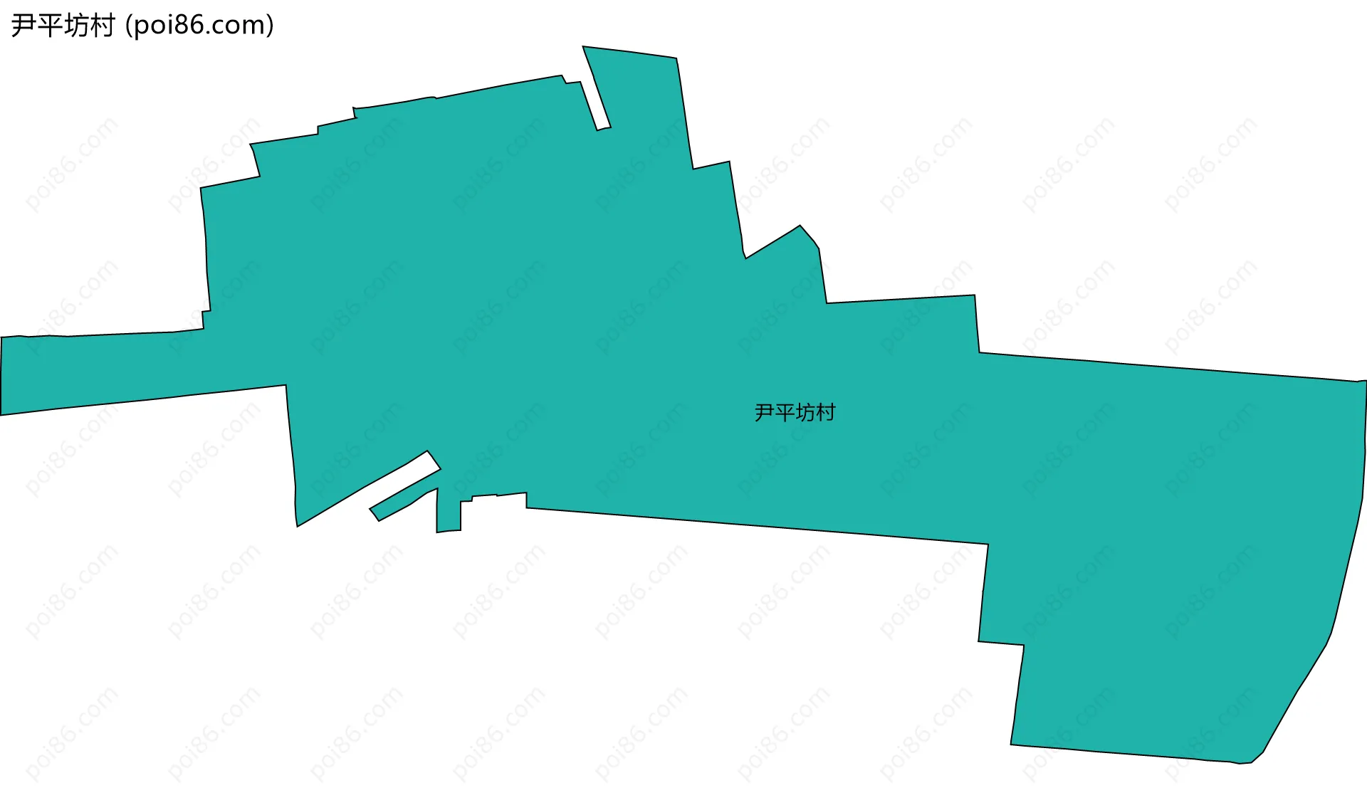 尹平坊村边界地图