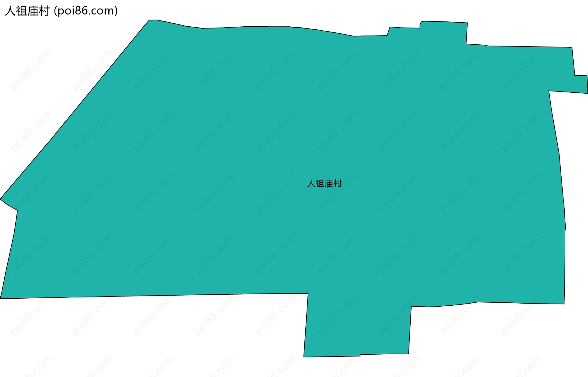 人祖庙村边界地图