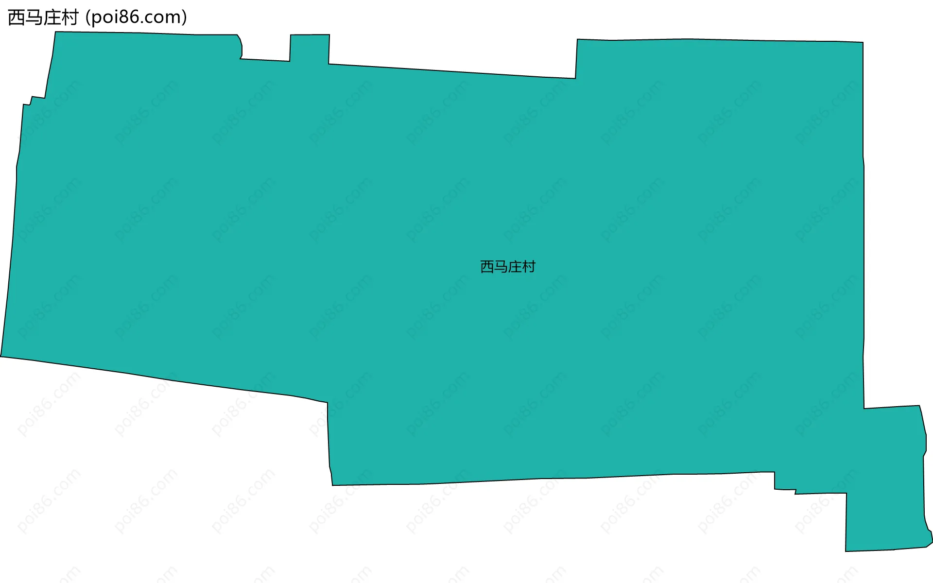 西马庄村边界地图