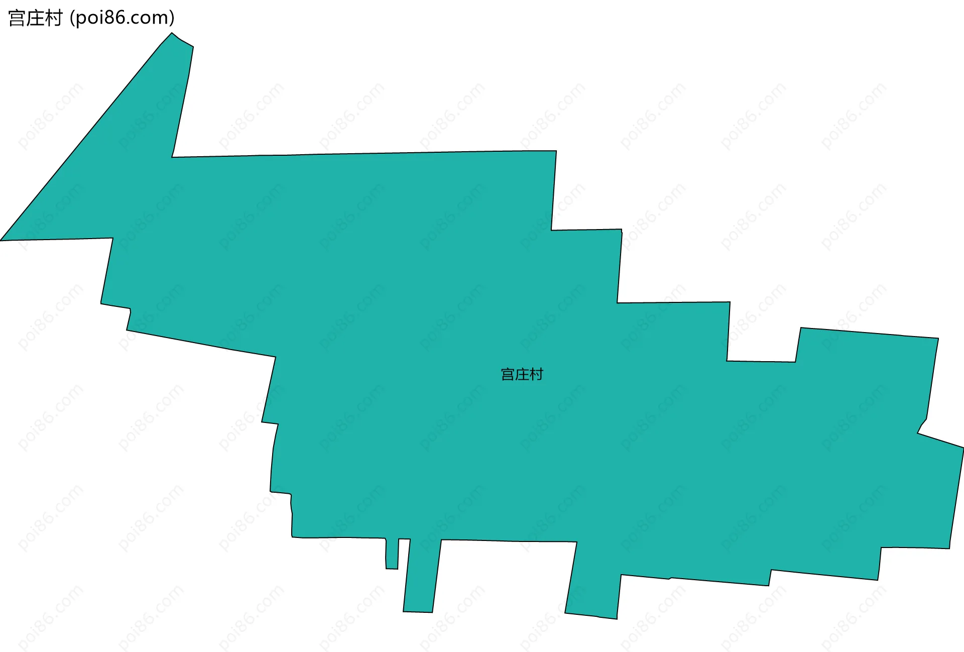宫庄村边界地图