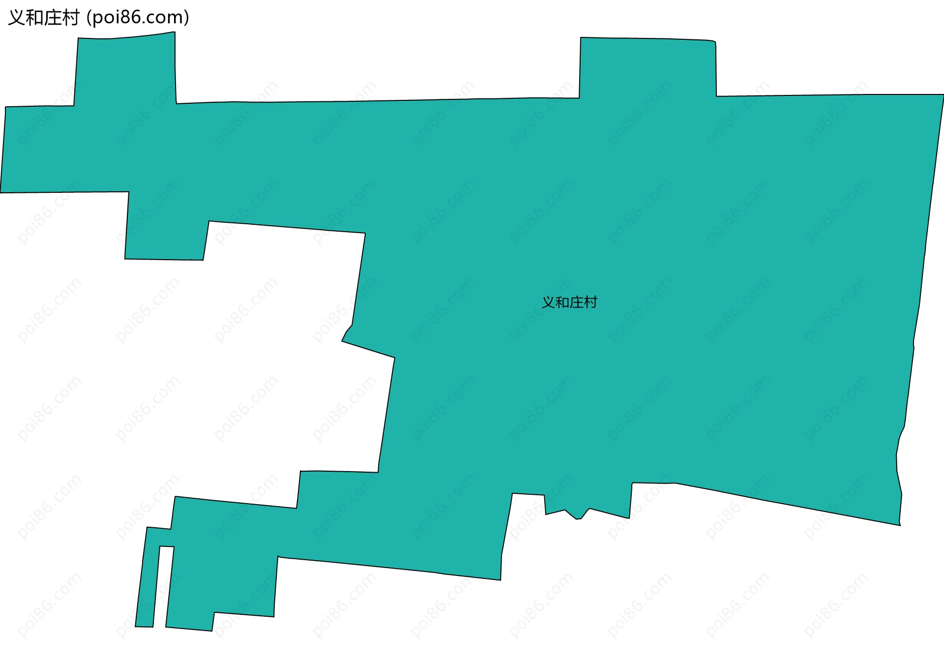 义和庄村边界地图