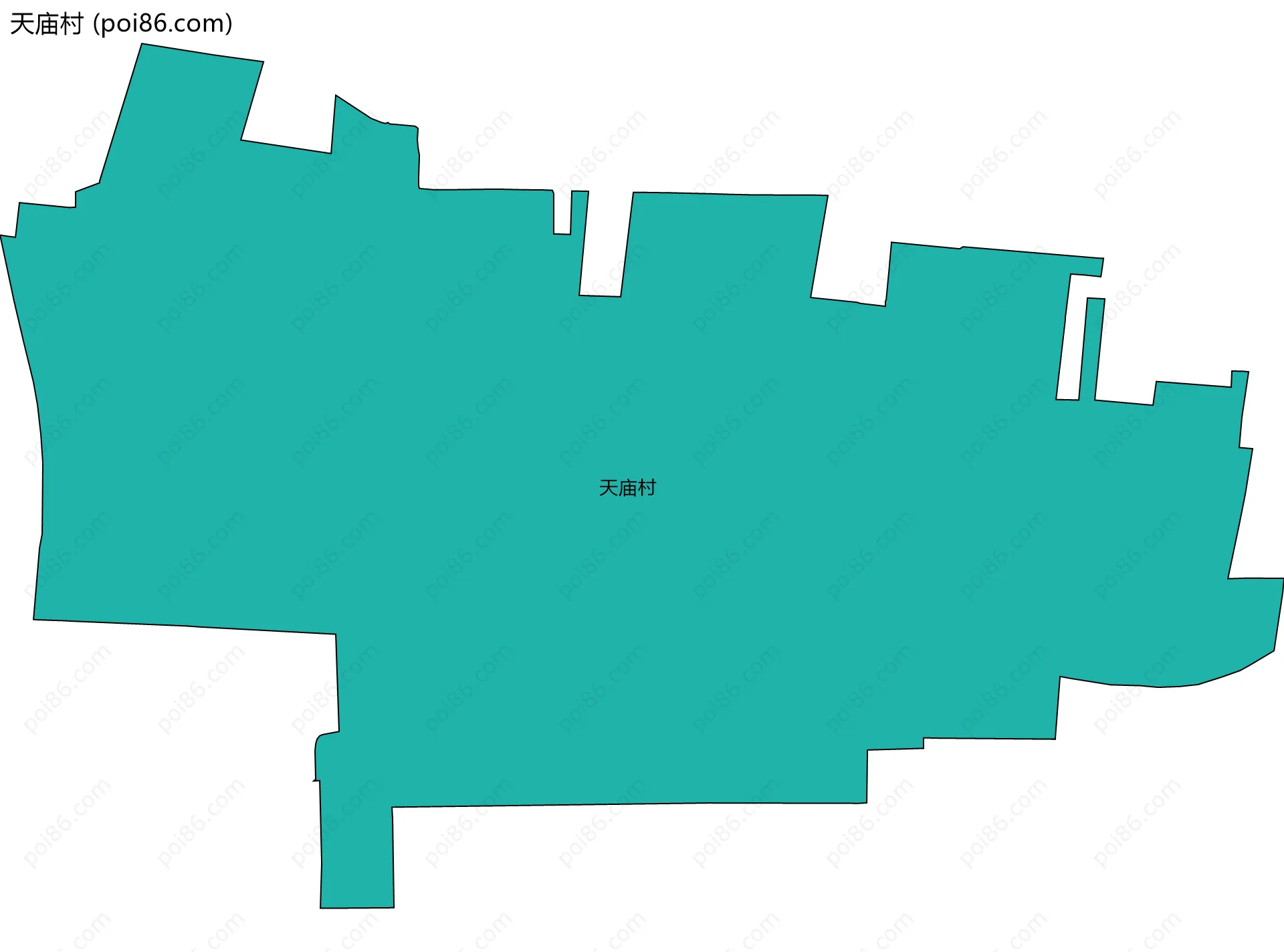 天庙村边界地图