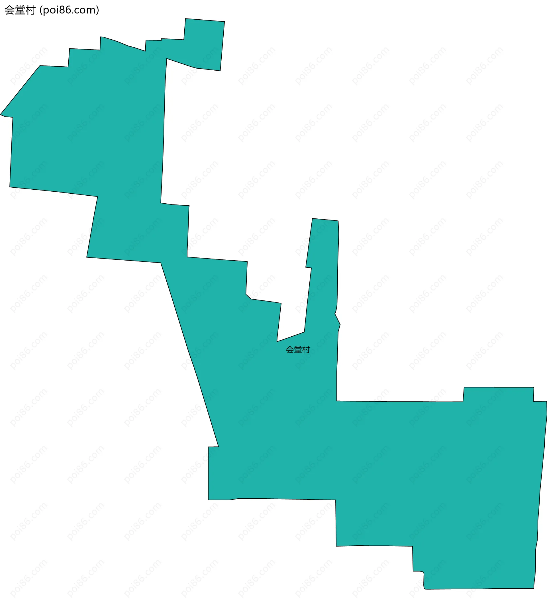 会堂村边界地图