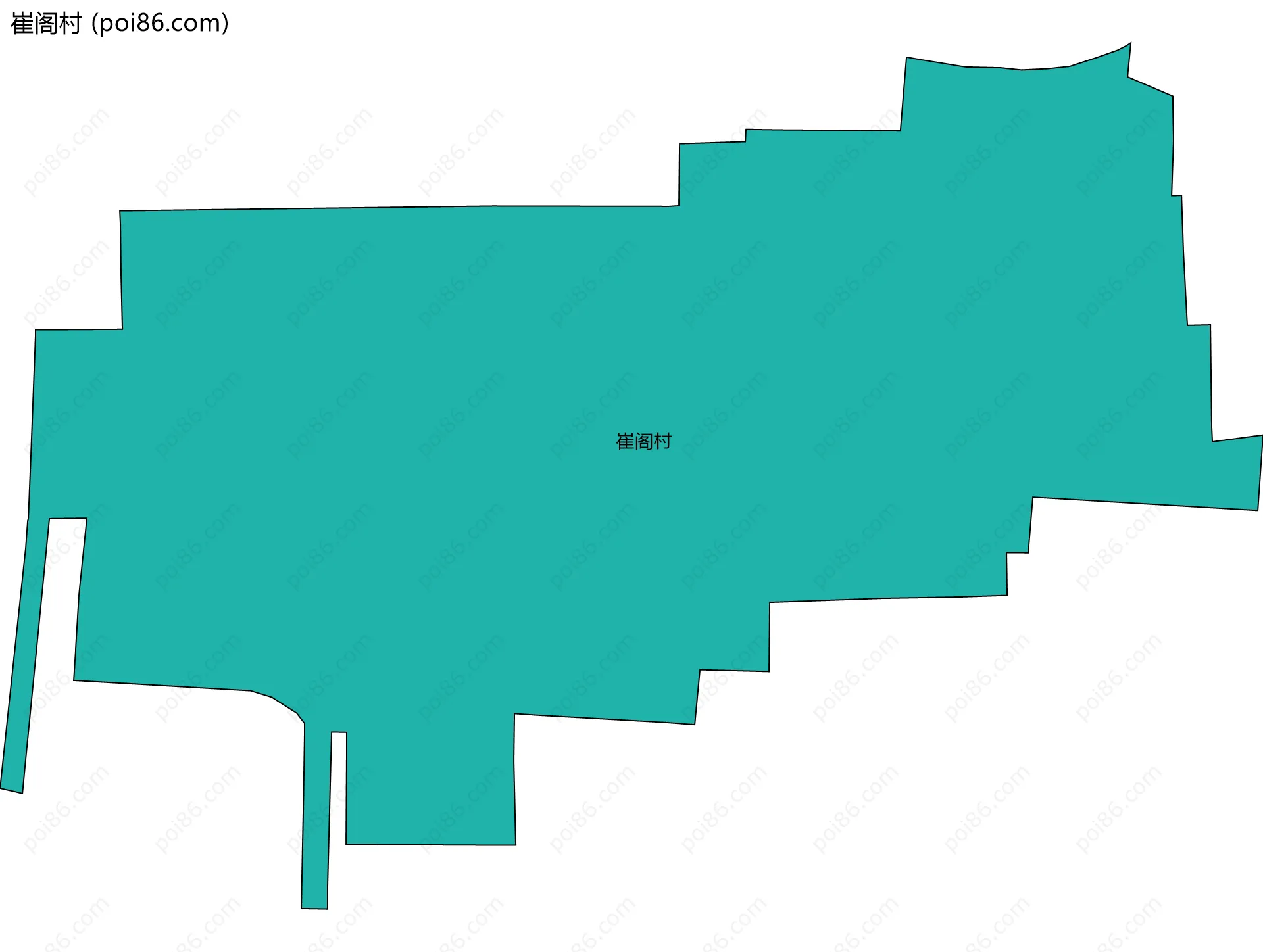崔阁村边界地图