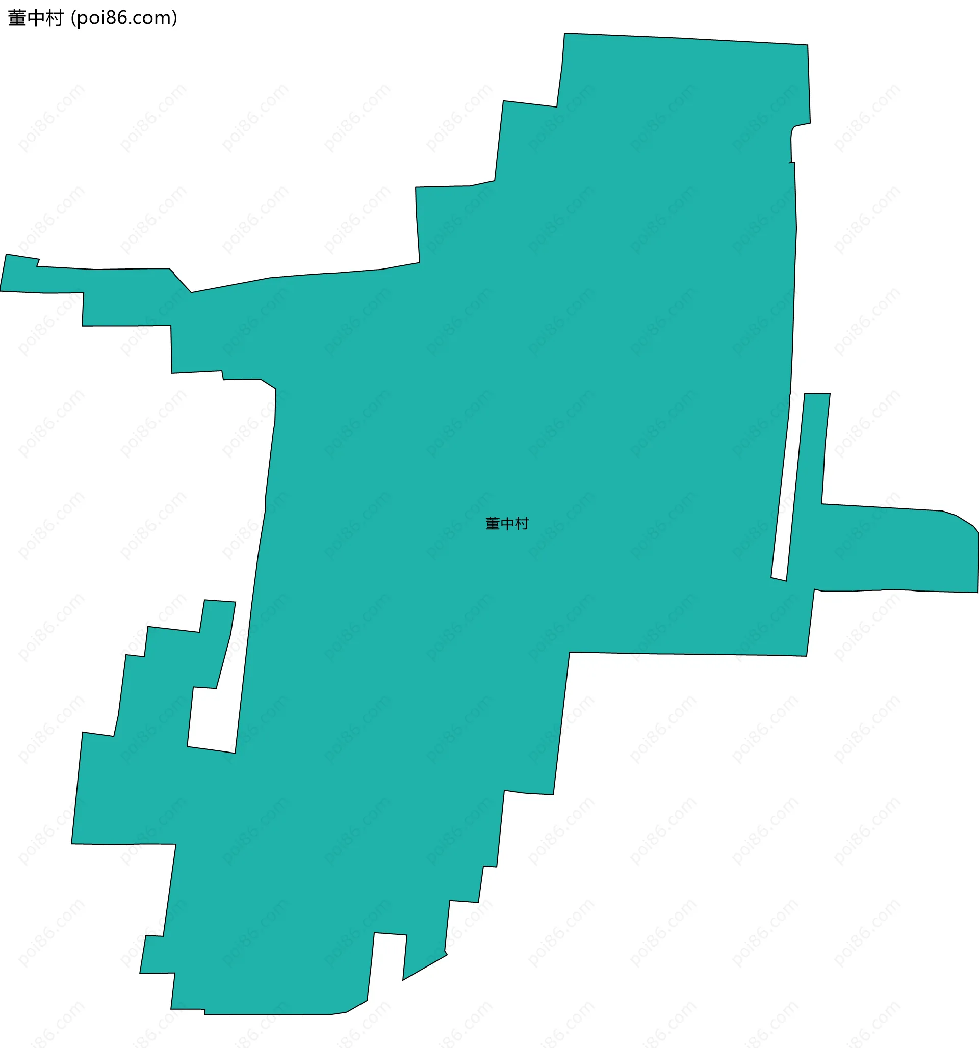 董中村边界地图