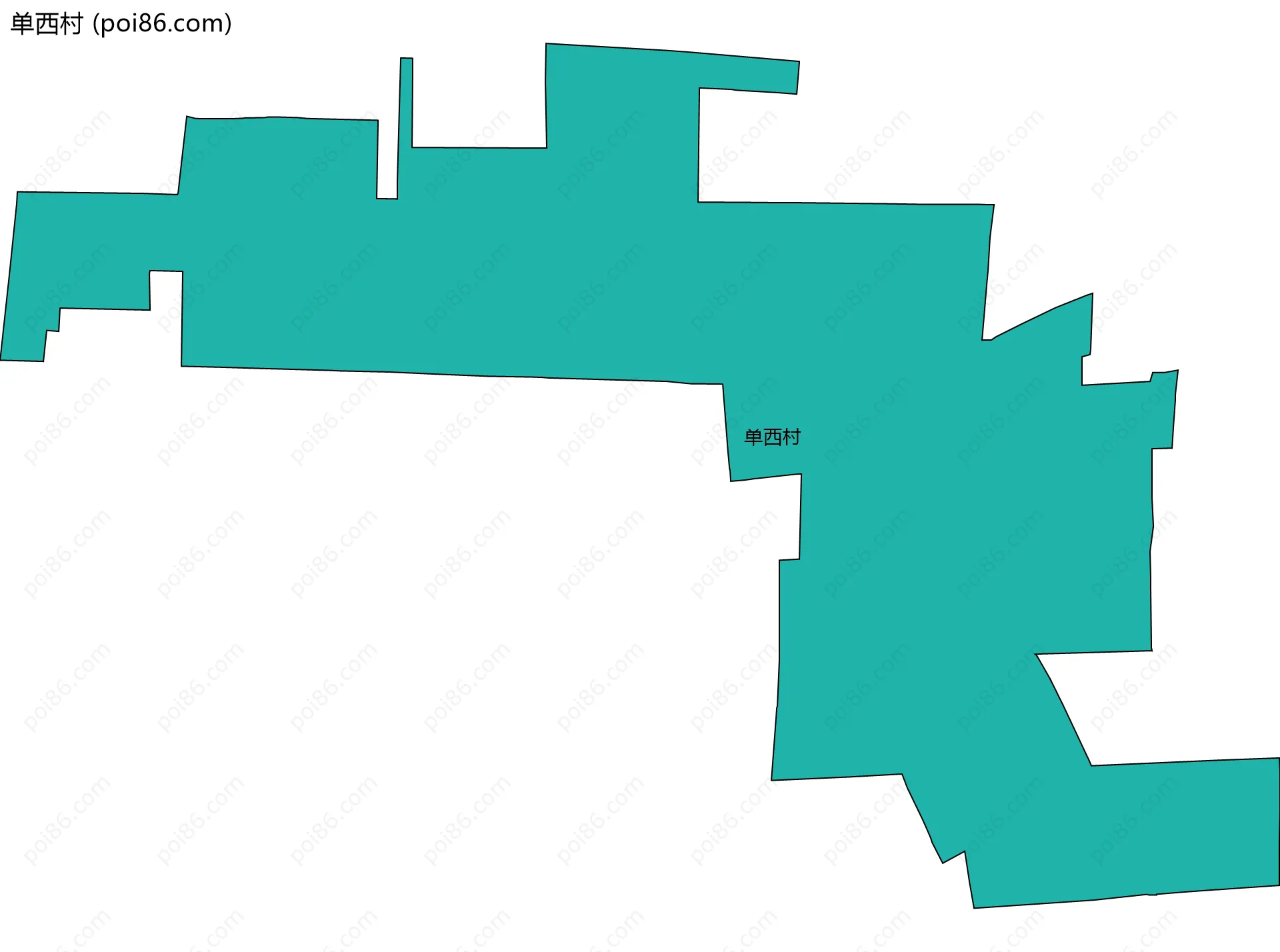 单西村边界地图