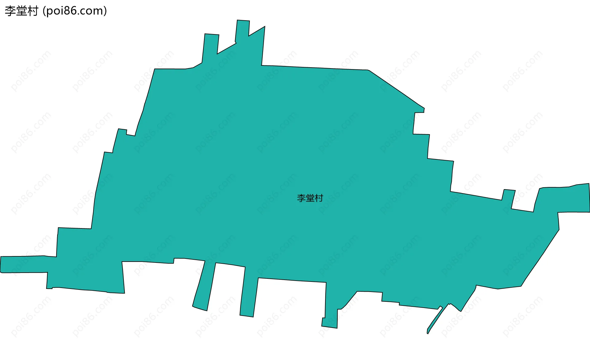 李堂村边界地图