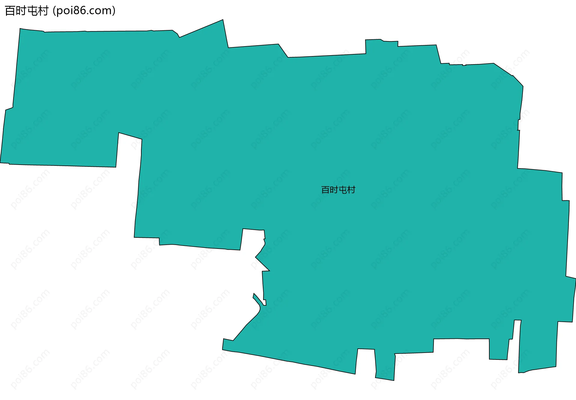 百时屯村边界地图