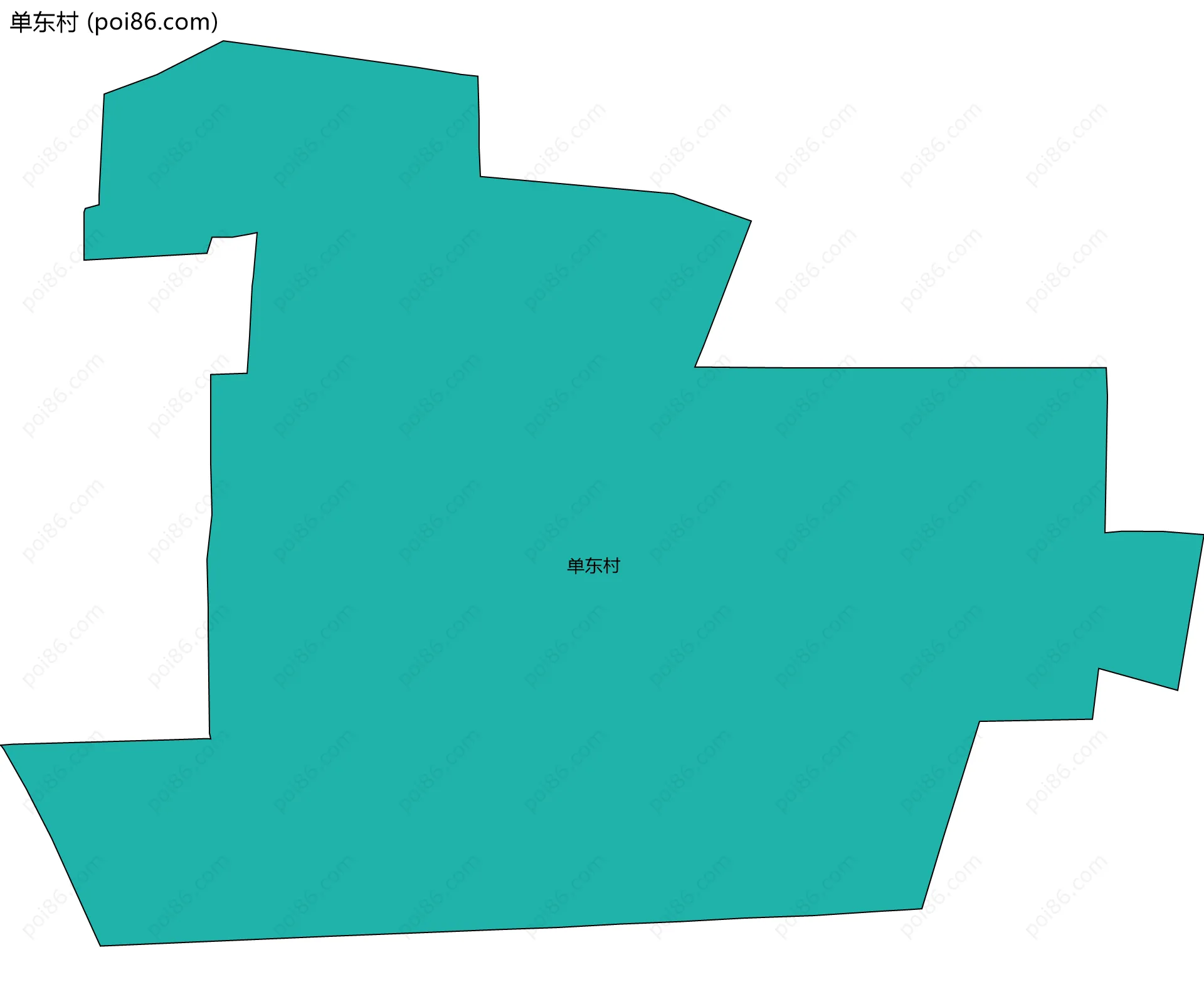 单东村边界地图