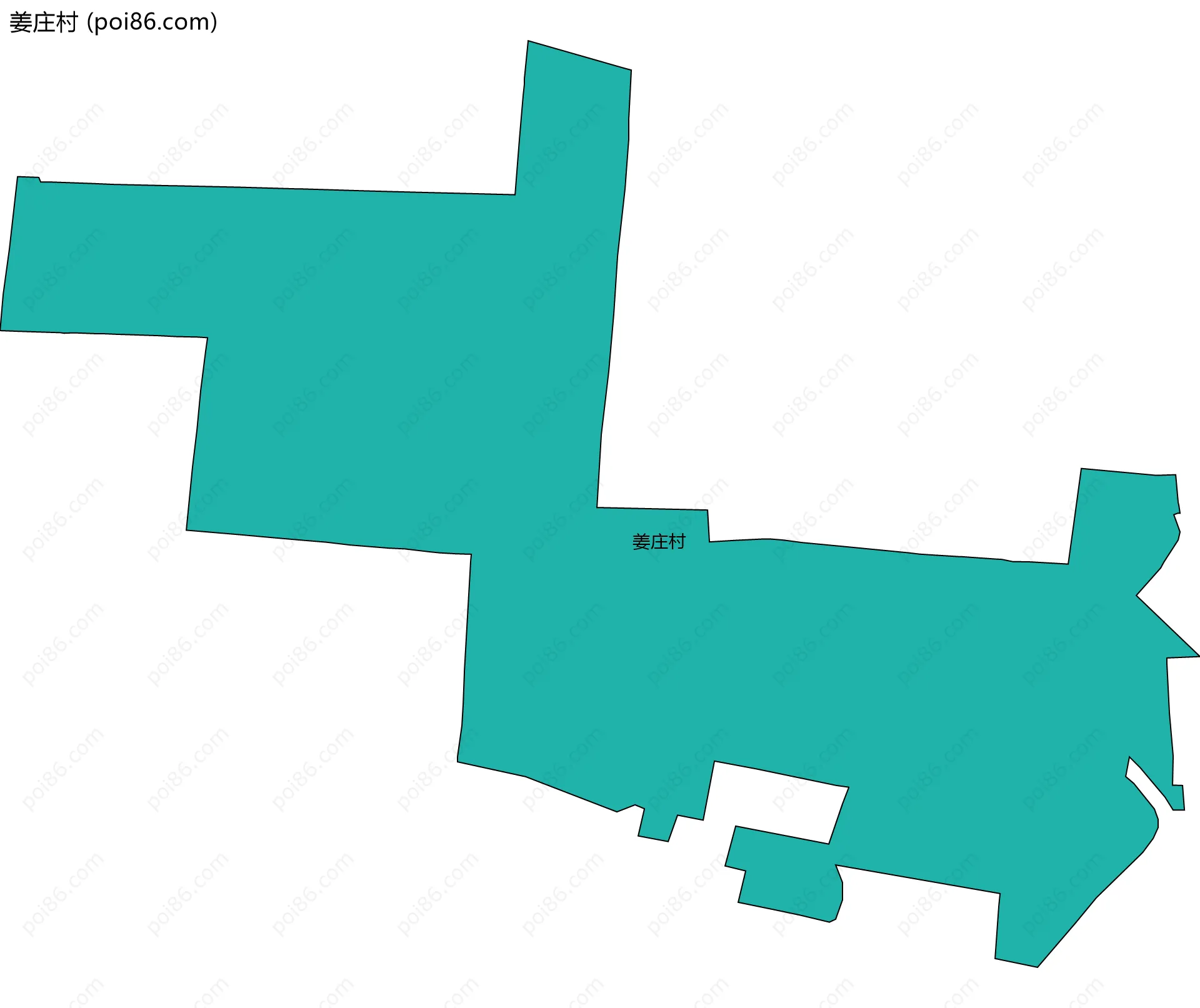 姜庄村边界地图