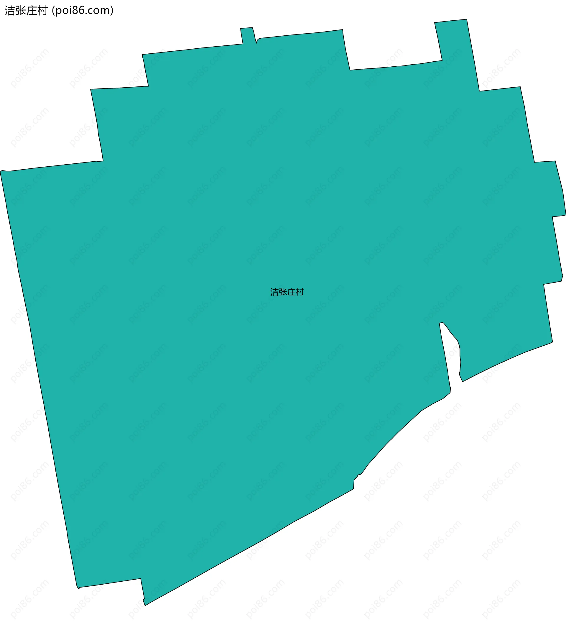 洁张庄村边界地图