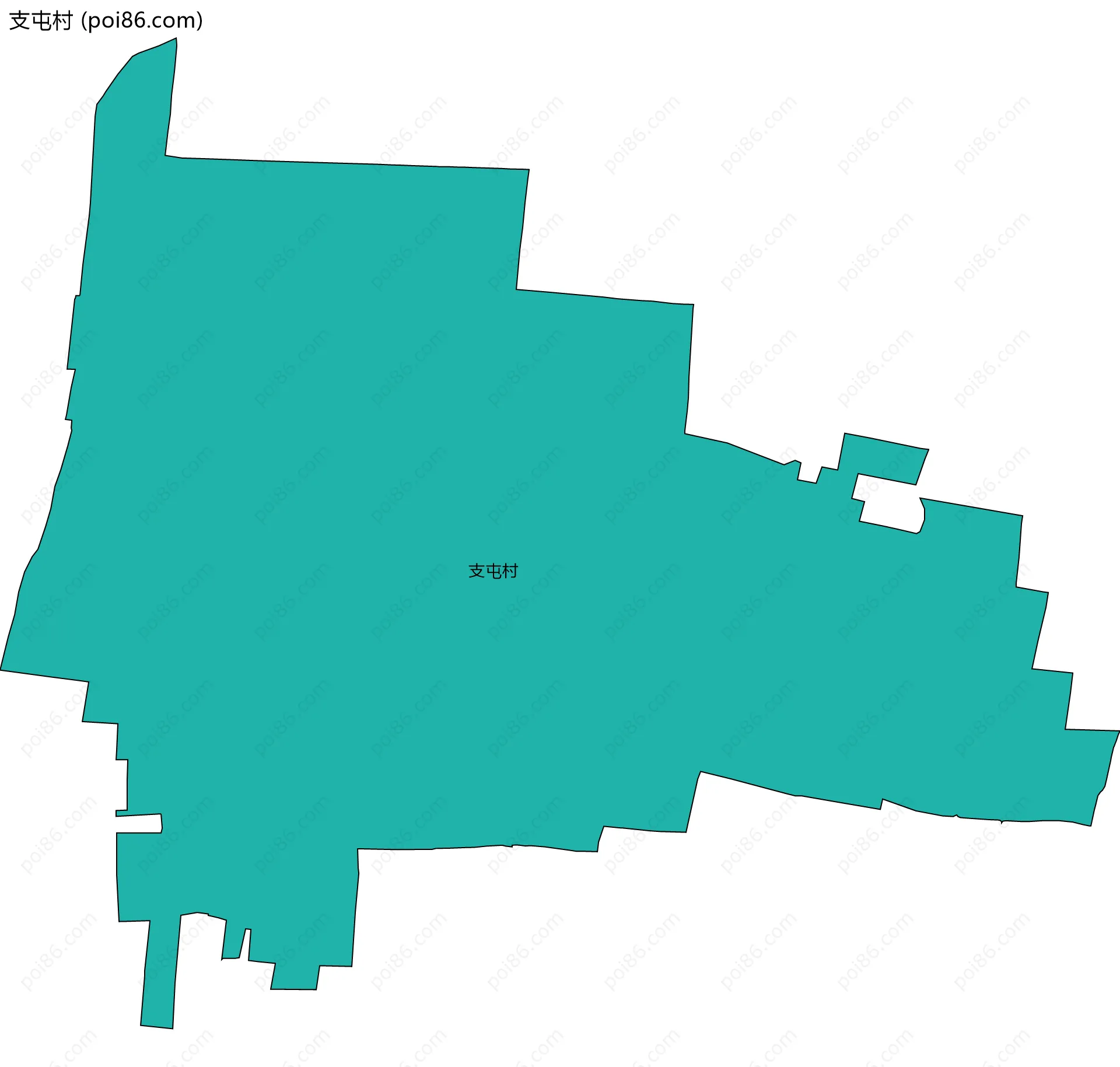 支屯村边界地图