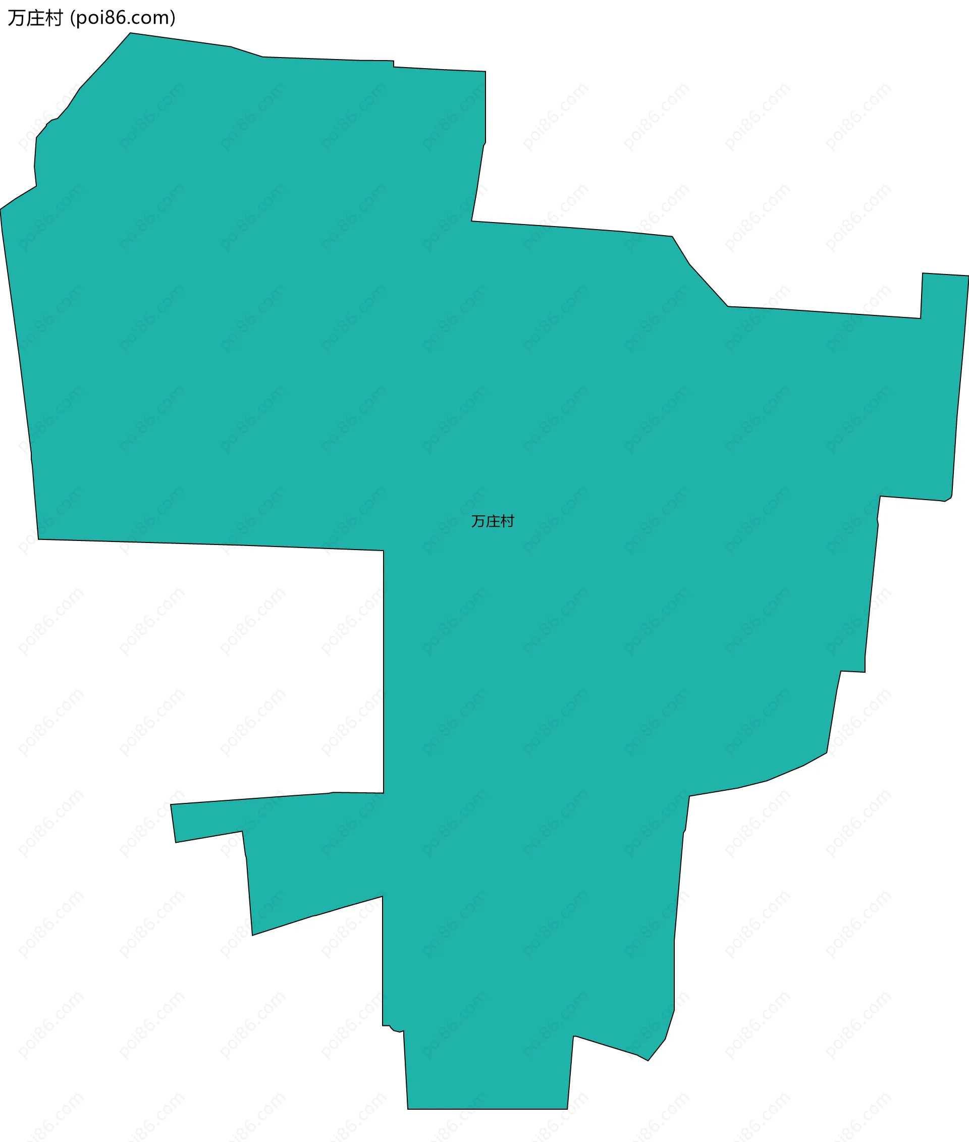 万庄村边界地图